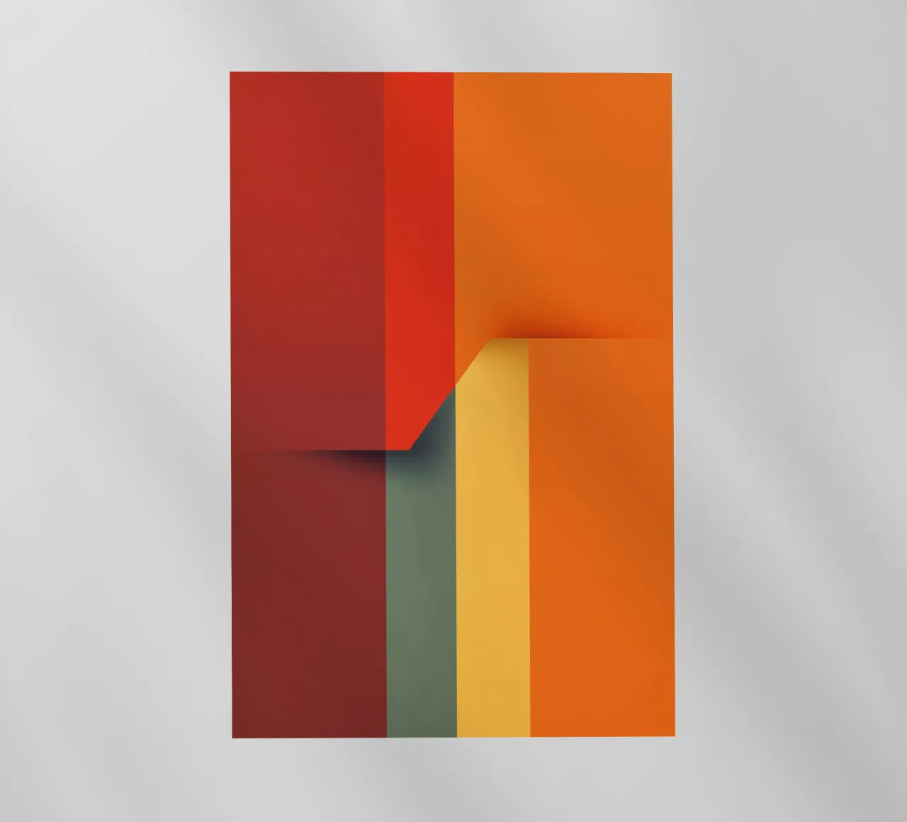 Minimalistic Abstract Retro Poster Cut Design pellicola backlit da Autofocus