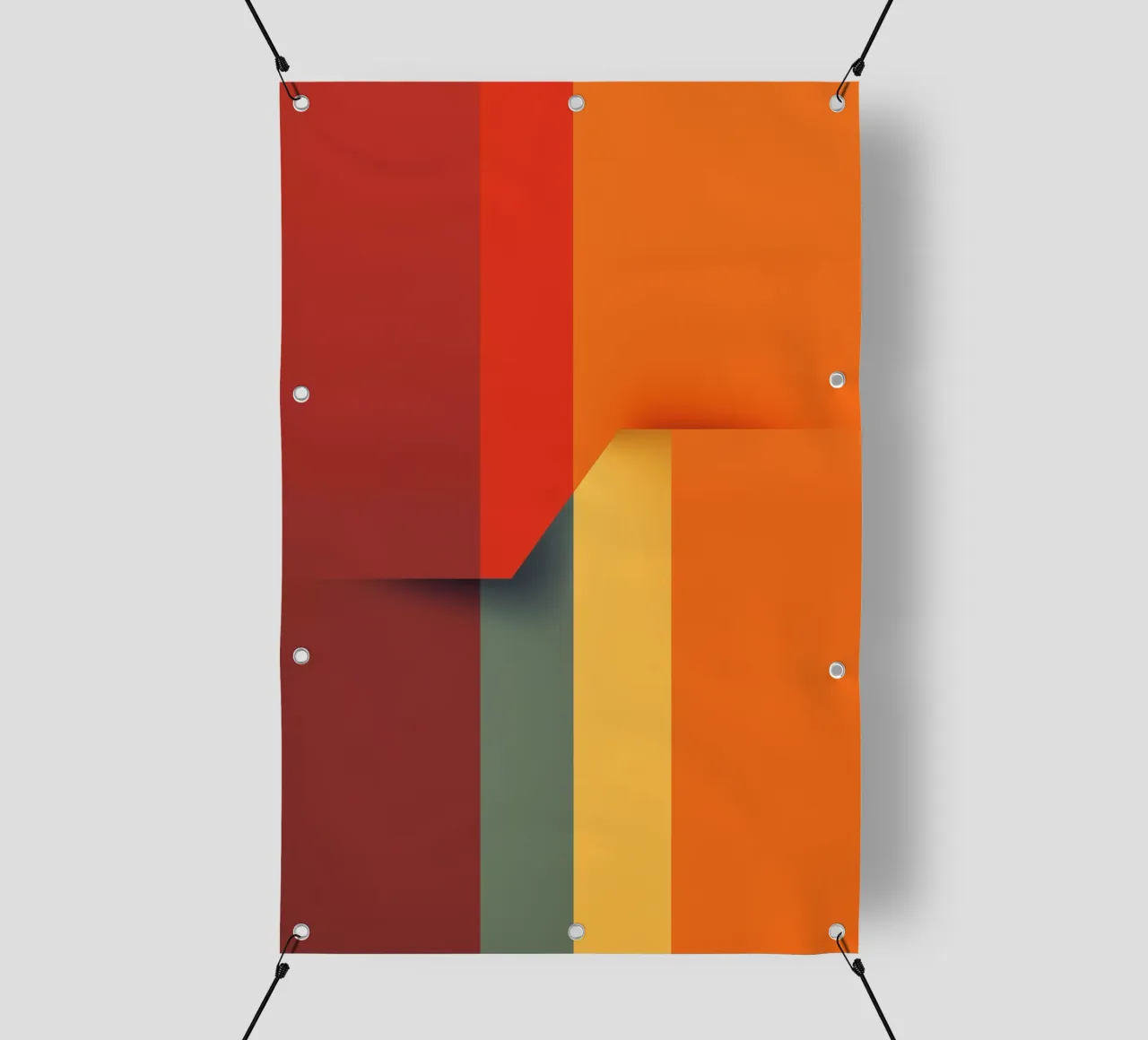 Minimalistic Abstract Retro Poster Cut Design telo in pvc da Autofocus