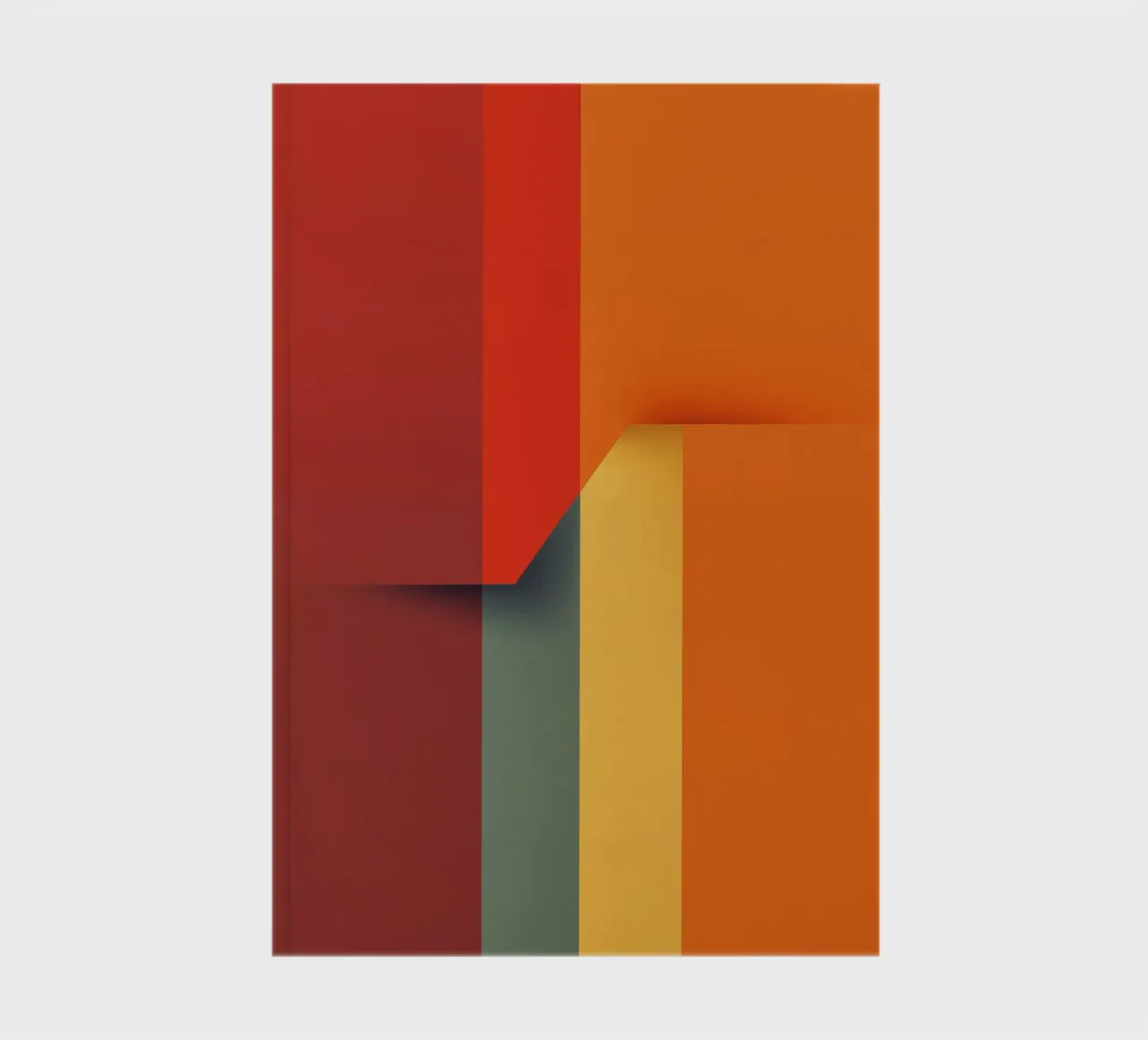 Minimalistic Abstract Retro Poster Cut Design notebook by Autofocus