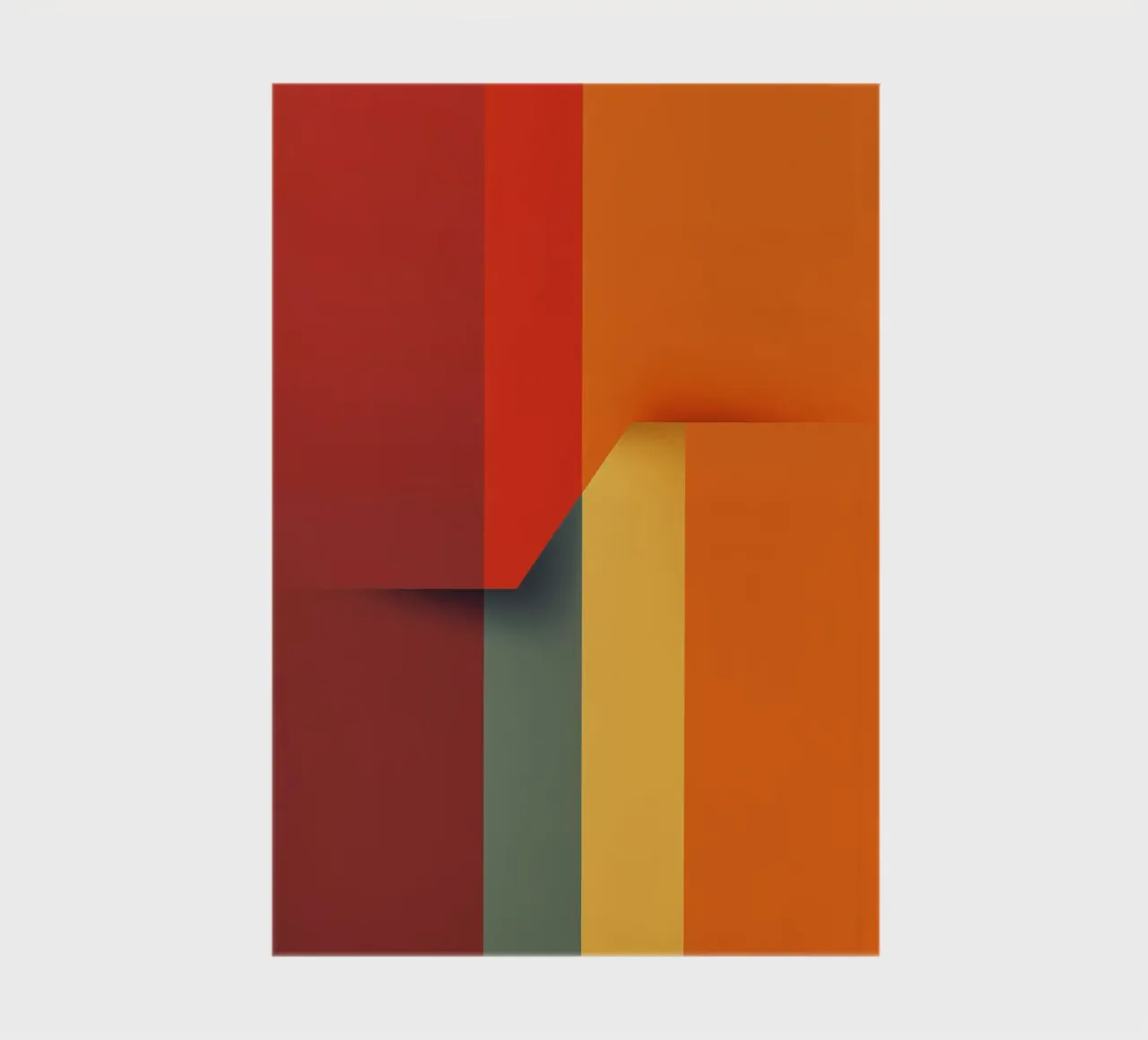 Minimalistic Abstract Retro Poster Cut Design notebook by Autofocus