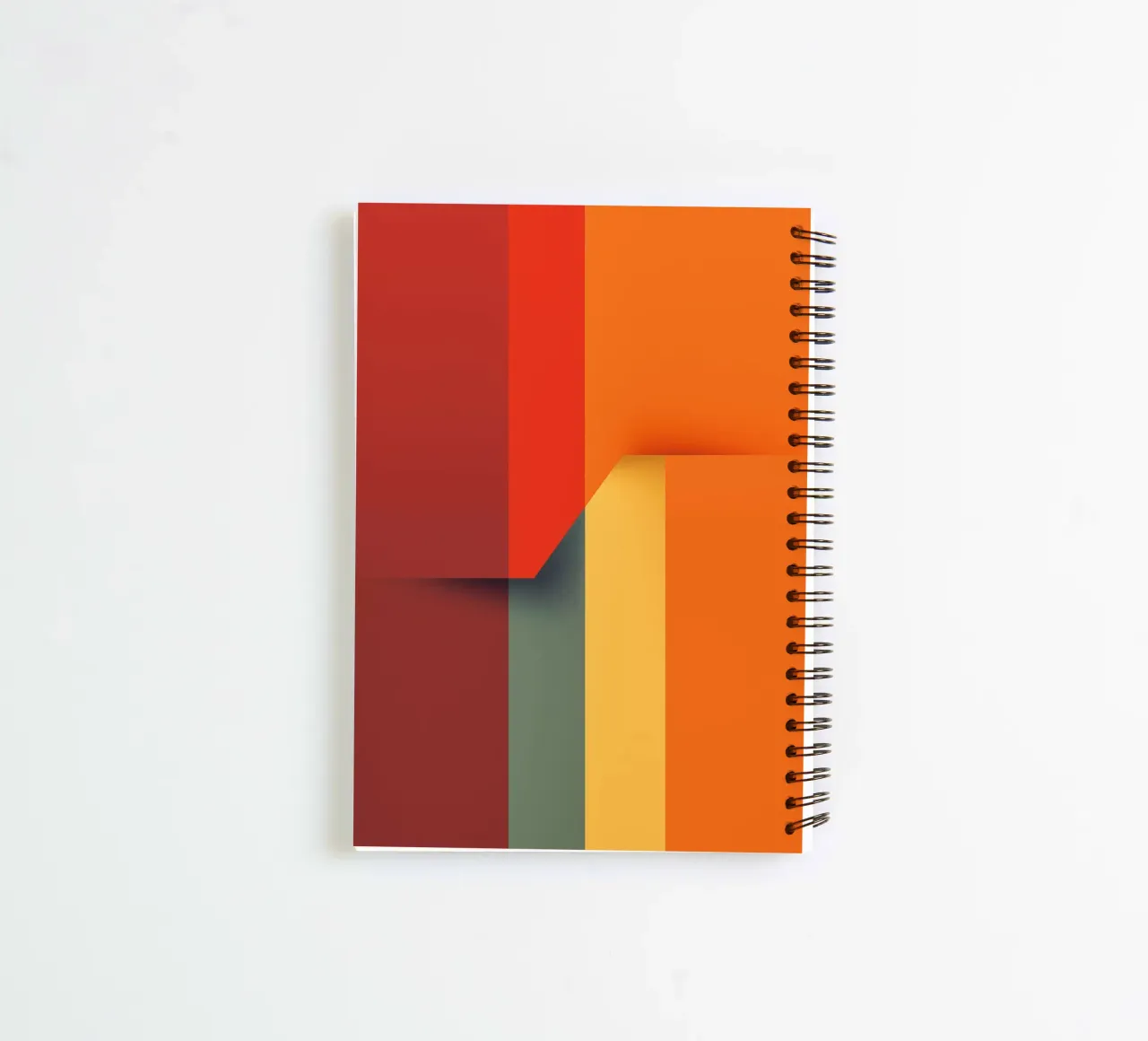 Minimalistic Abstract Retro Poster Cut Design carnet à spirale de Autofocus