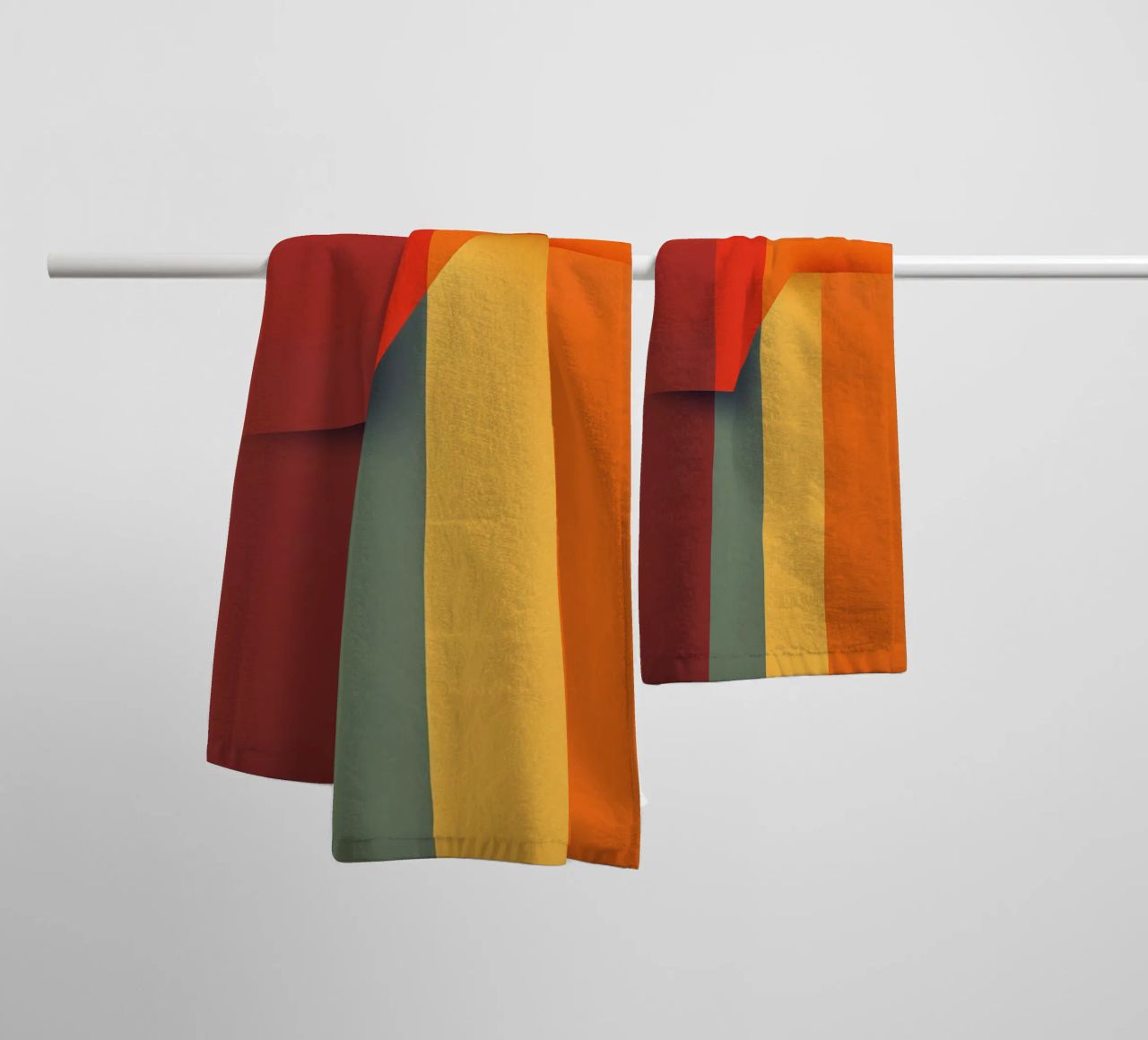 Minimalistic Abstract Retro Poster Cut Design towel by Autofocus