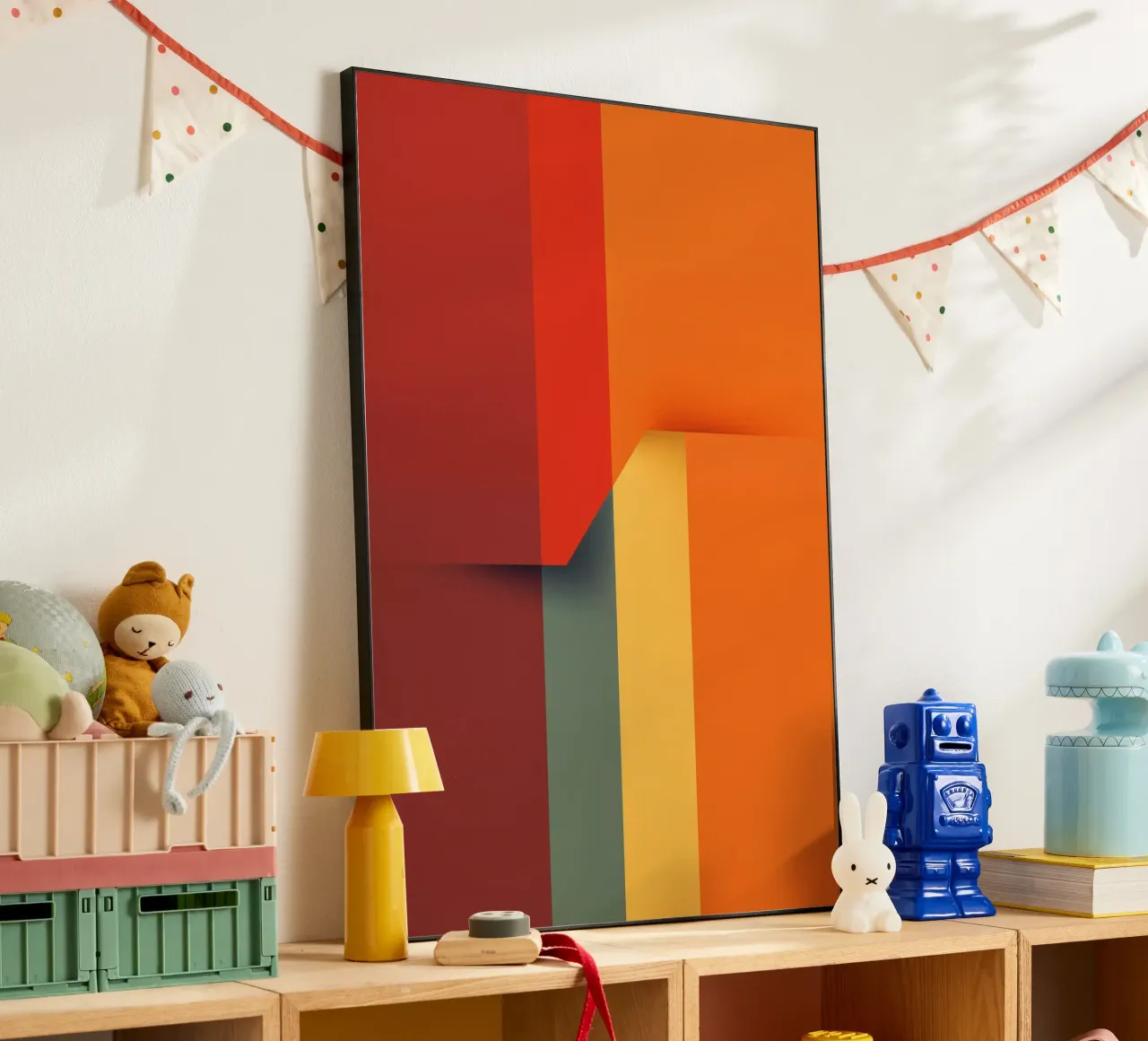 Minimalistic Abstract Retro Poster Cut Design alluminio dibond da Autofocus