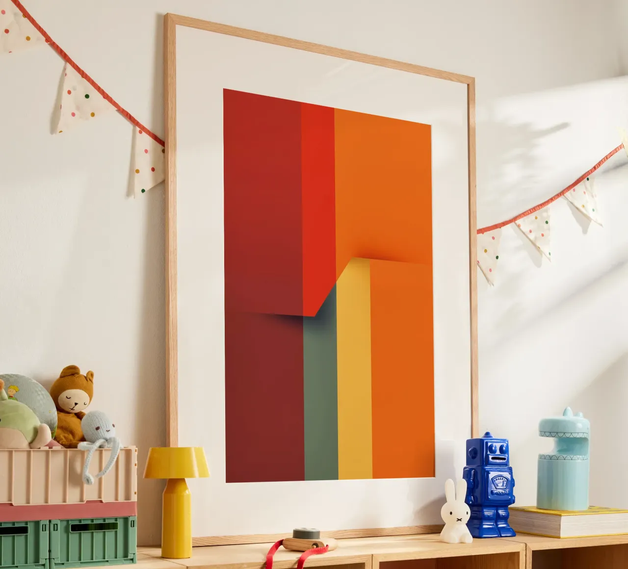 Minimalistic Abstract Retro Poster Cut Design poster de Autofocus