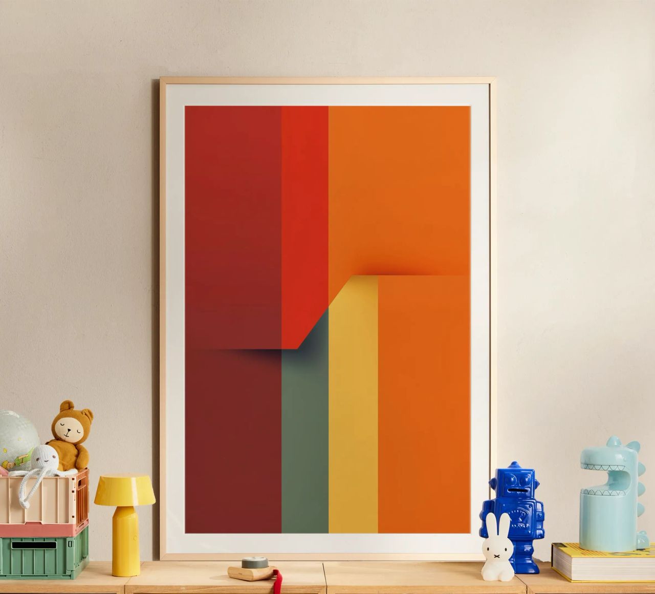 Minimalistic Abstract Retro Poster Cut Design carta hahnemühle da Autofocus