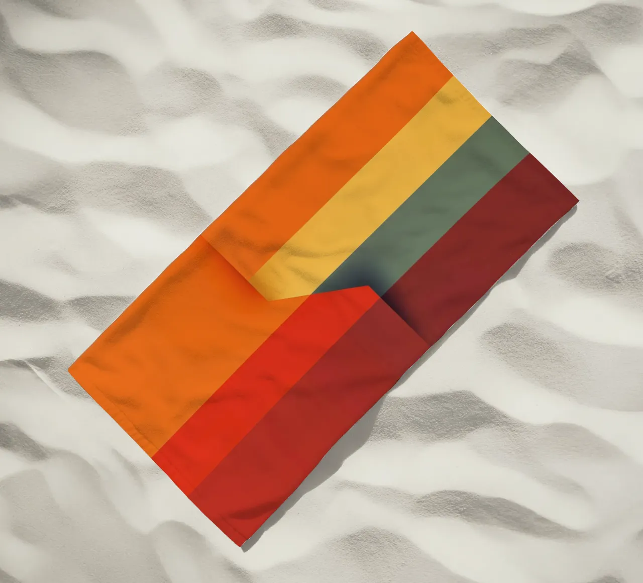 Minimalistic Abstract Retro Poster Cut Design telo mare da Autofocus