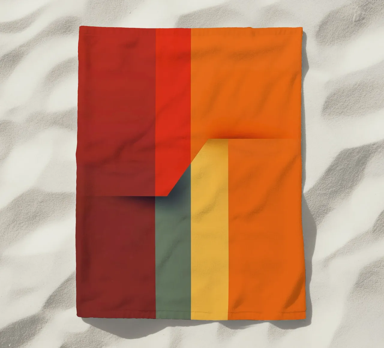 Minimalistic Abstract Retro Poster Cut Design telo mare da Autofocus