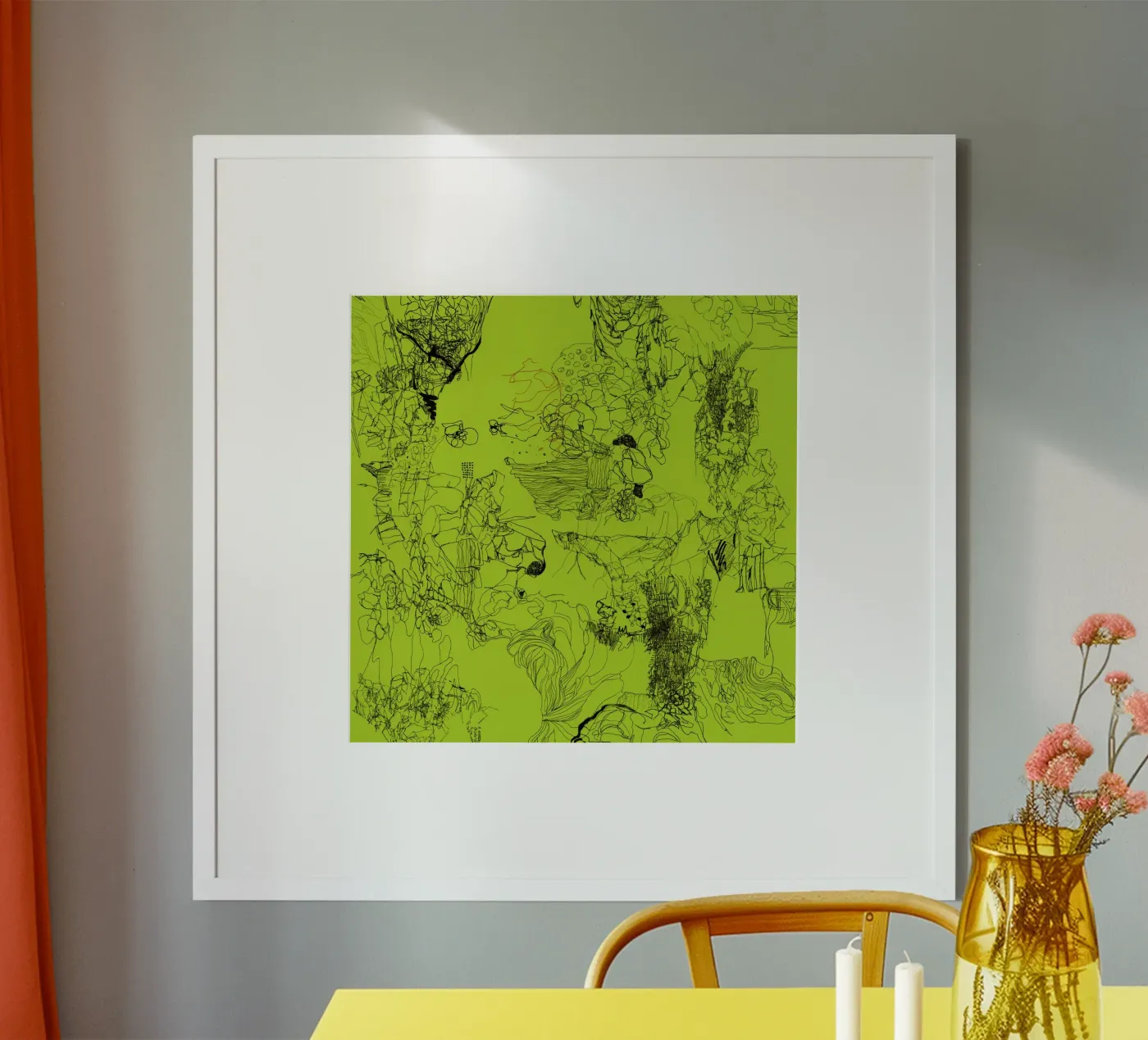 green poster by k i m