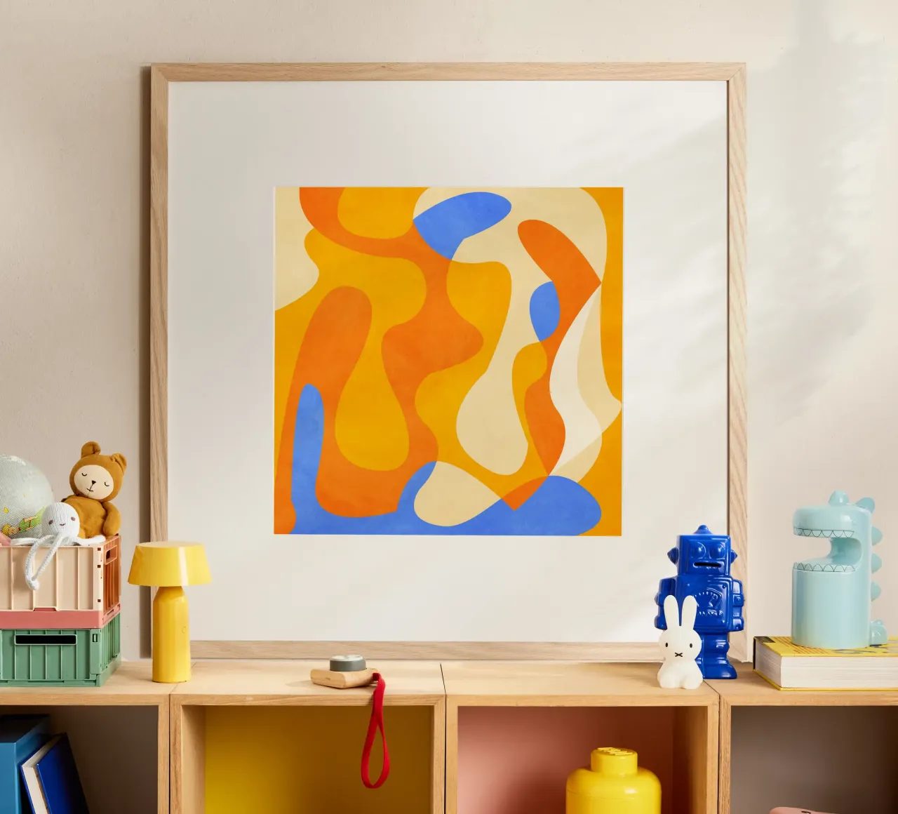 Blue Orange poster da Abstract 888