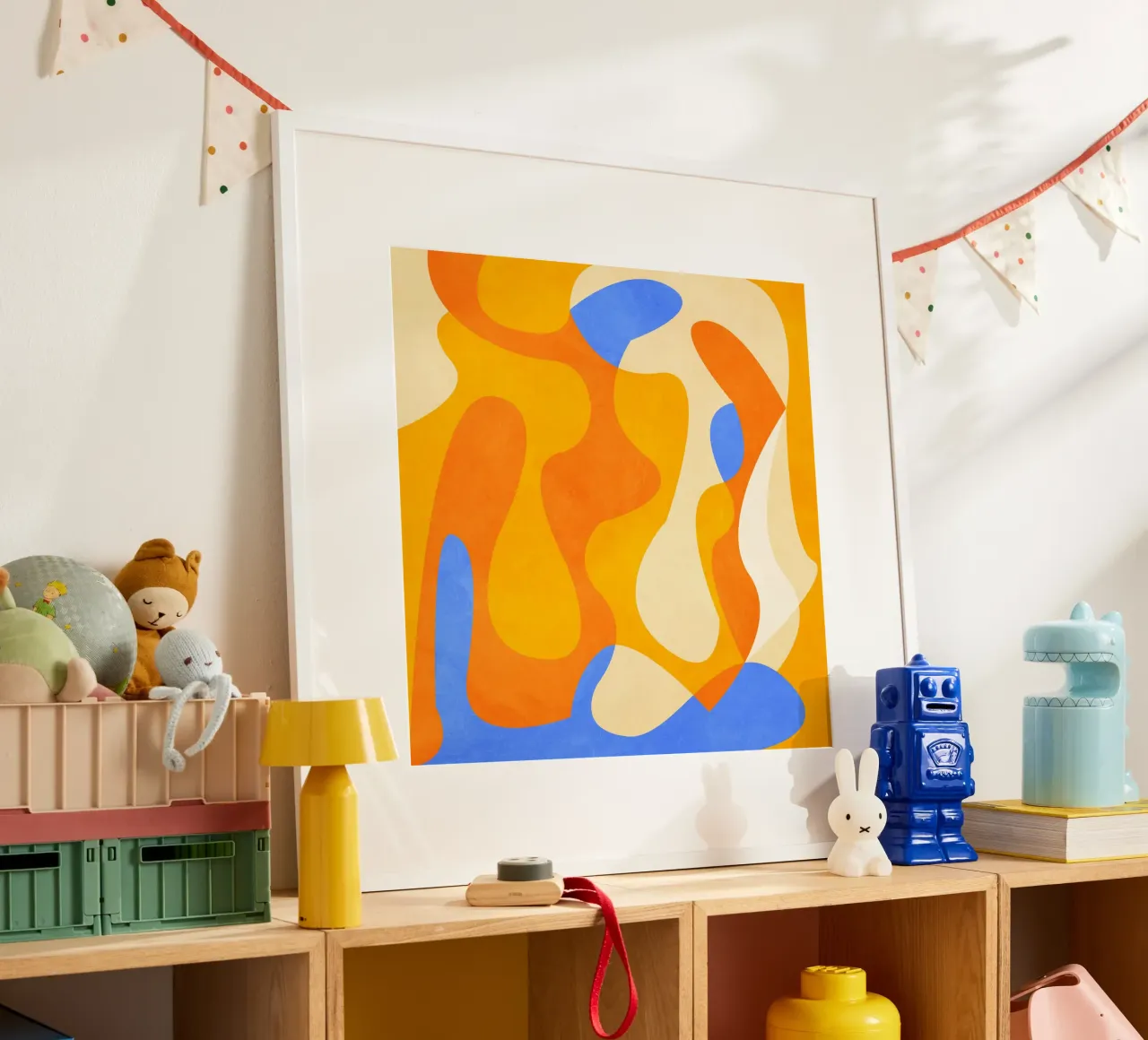 Blue Orange poster da Abstract 888