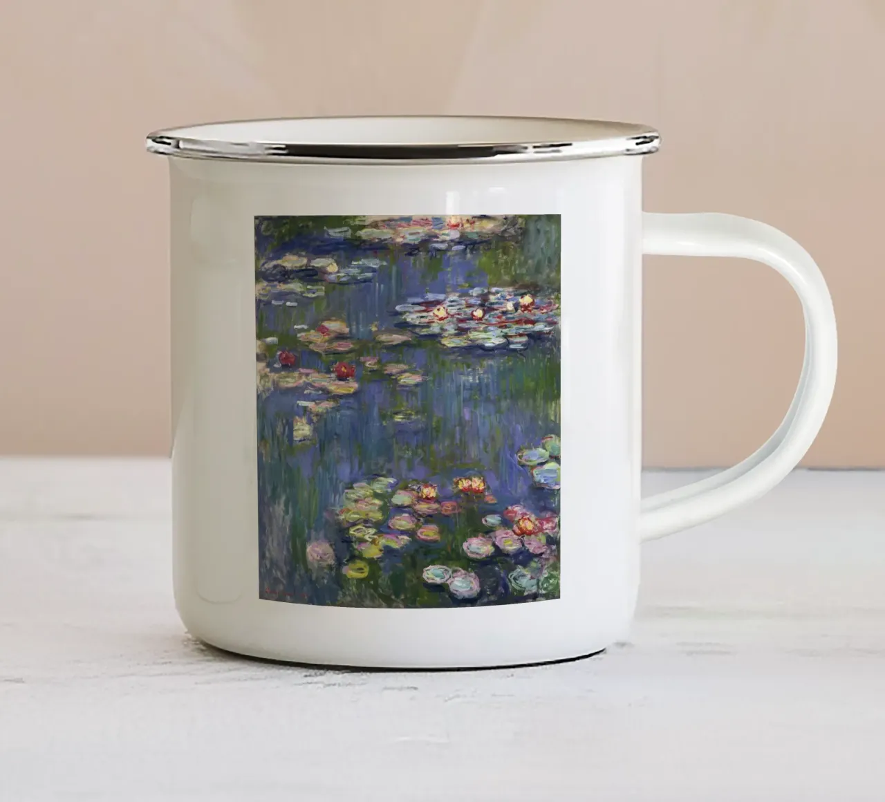 Claude Monet - Ninfee tazza in smalto da 100 masterpieces