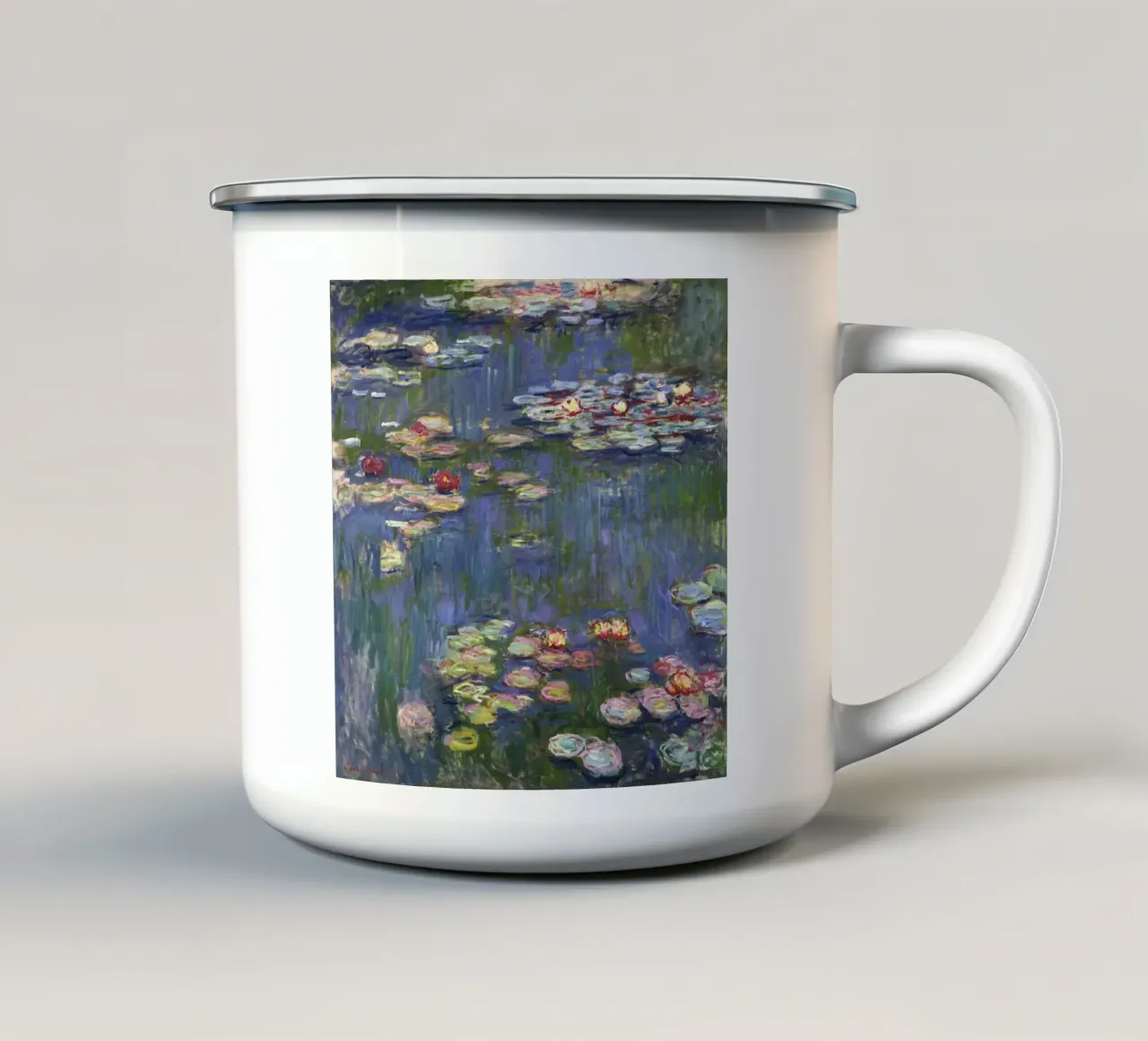 Claude Monet - Ninfee tazza in smalto da 100 masterpieces