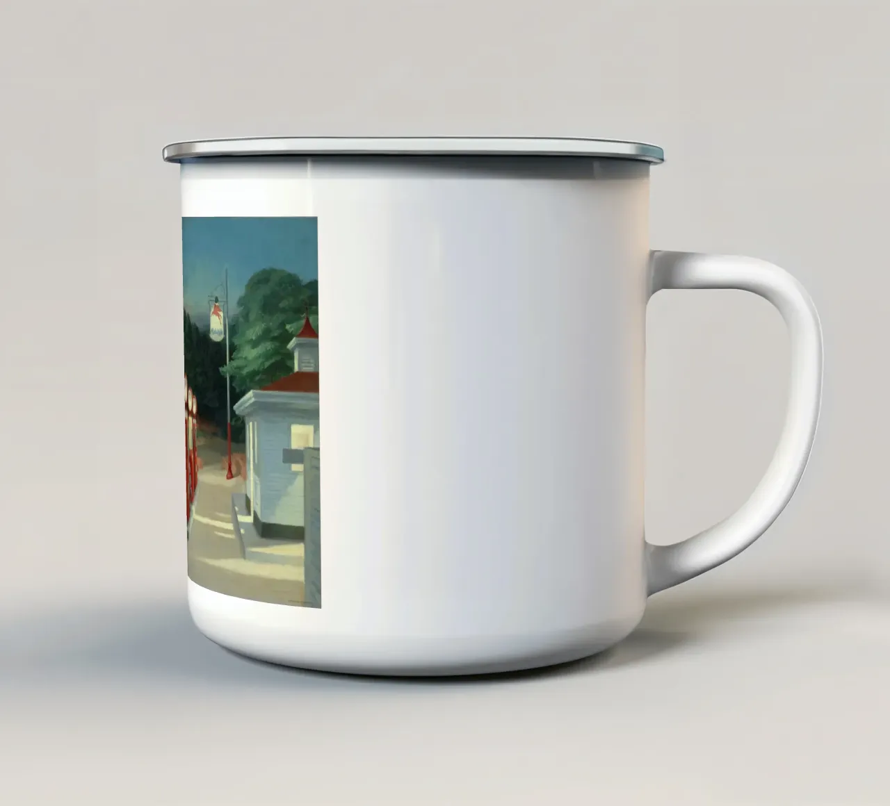 Edward Hopper-Gas tazza in smalto da 100 masterpieces