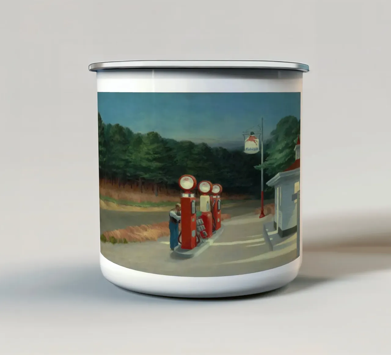 Edward Hopper-Gas tazza in smalto da 100 masterpieces
