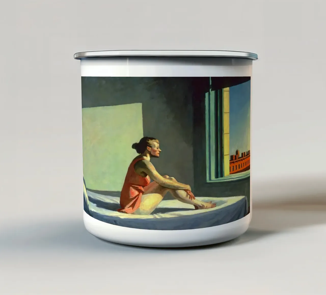 Edward Hopper Sole del mattino tazza in smalto da 100 masterpieces