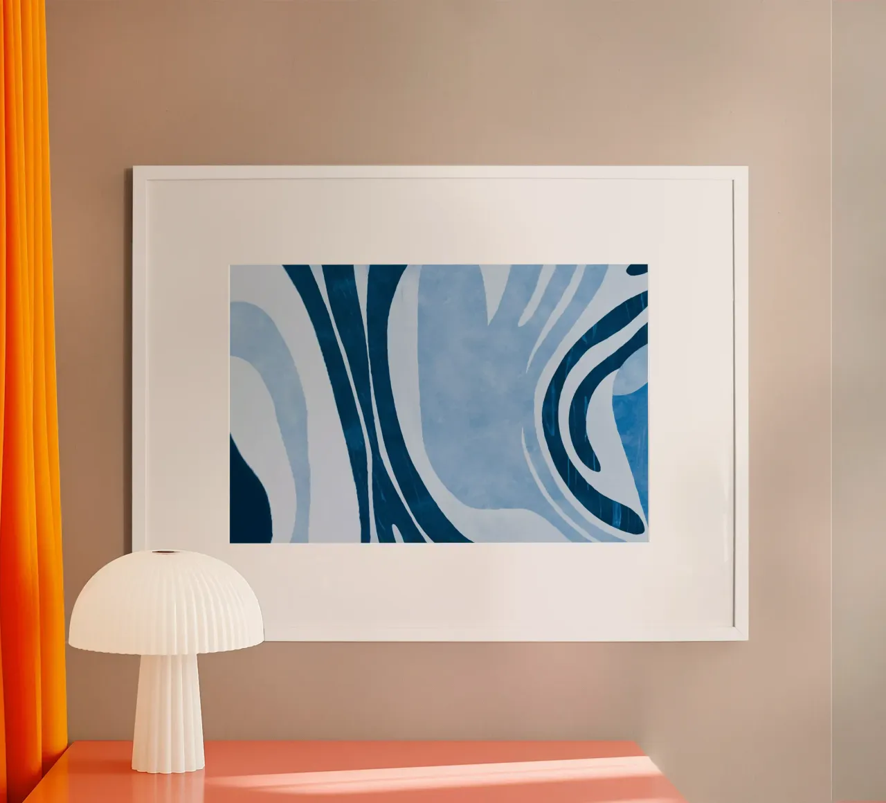 Forme contemporanee e forme blu carta hahnemühle da Andrea Haase Modern Home