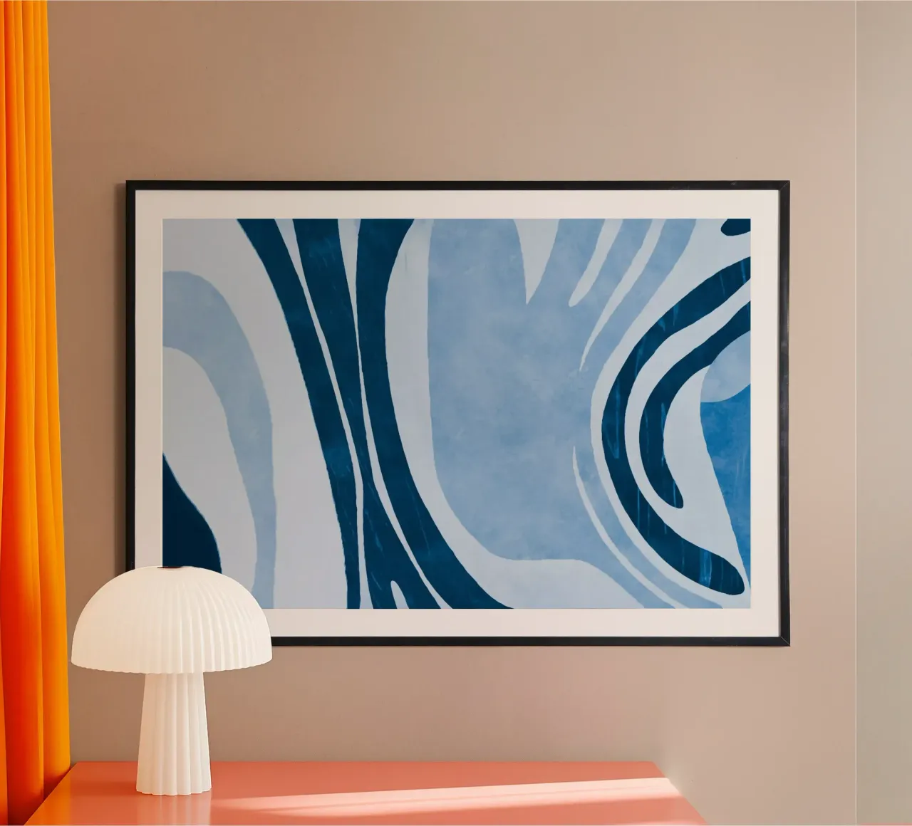 Forme contemporanee e forme blu carta hahnemühle da Andrea Haase Modern Home