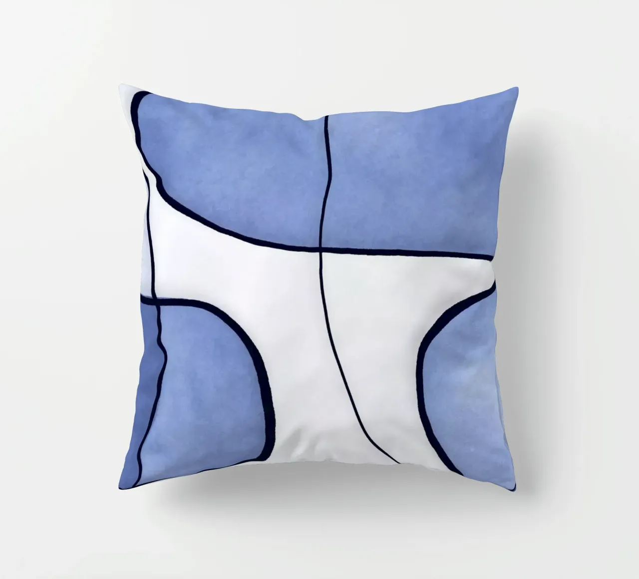 Blu astratto cuscino da Andrea Haase Modern Home
