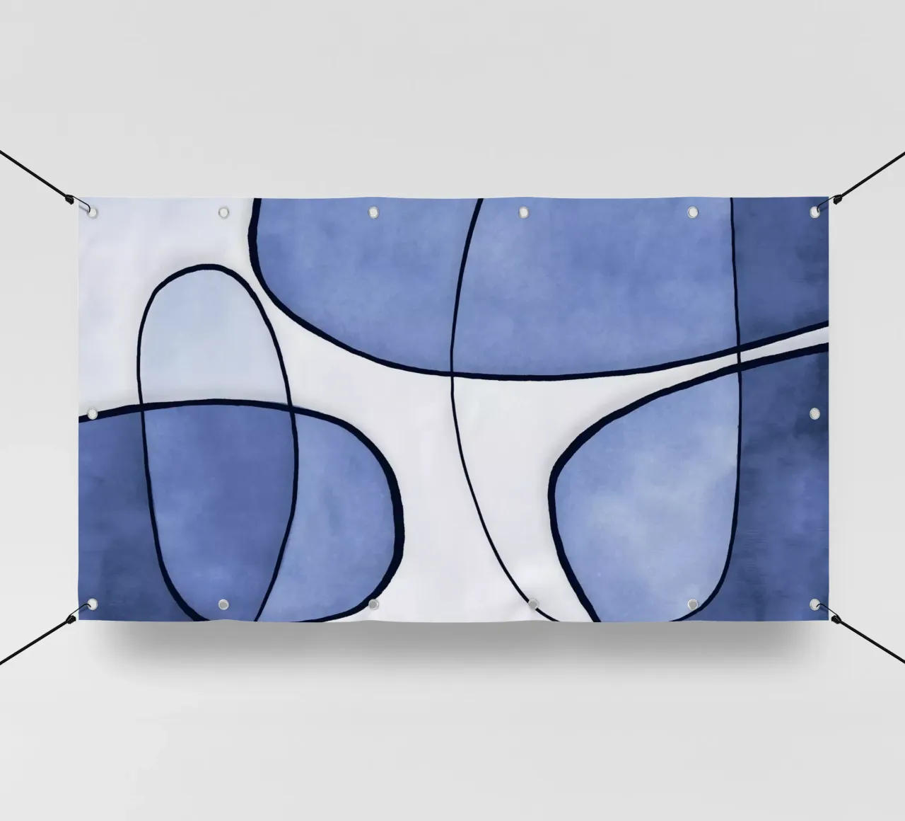 Bleu abstrait bâche pvc de Andrea Haase Modern Home