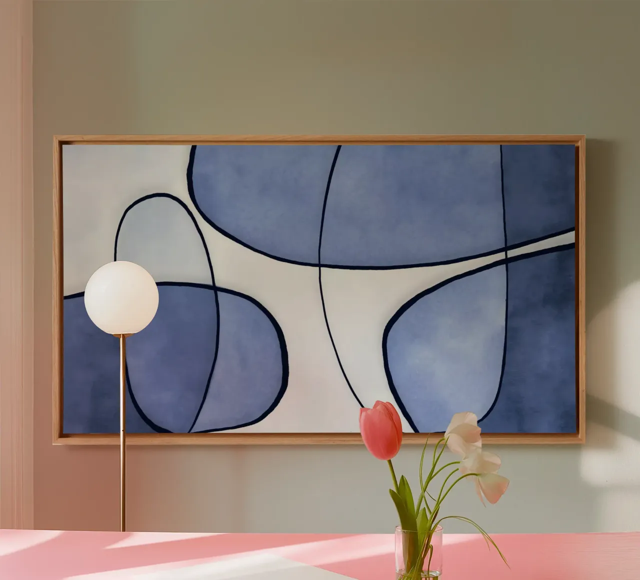 Abstract Blue canvas by Andrea Haase Modern Home