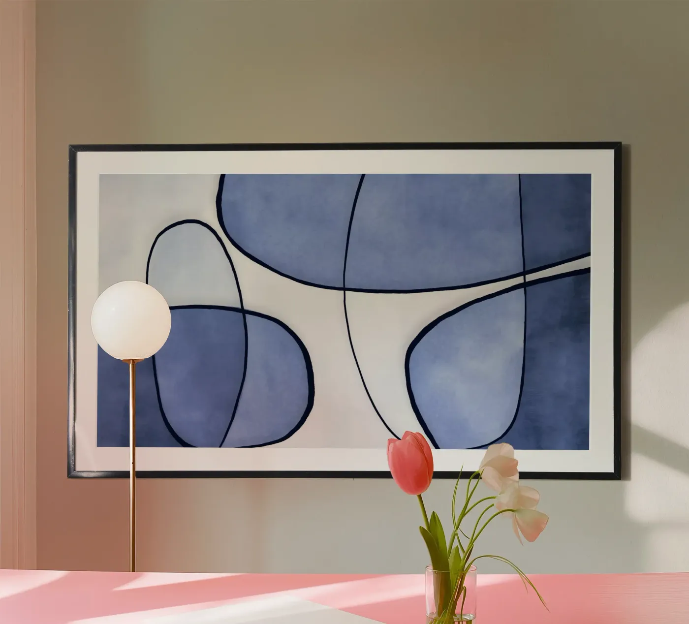 Abstract Blue poster by Andrea Haase Contemporary Timeless