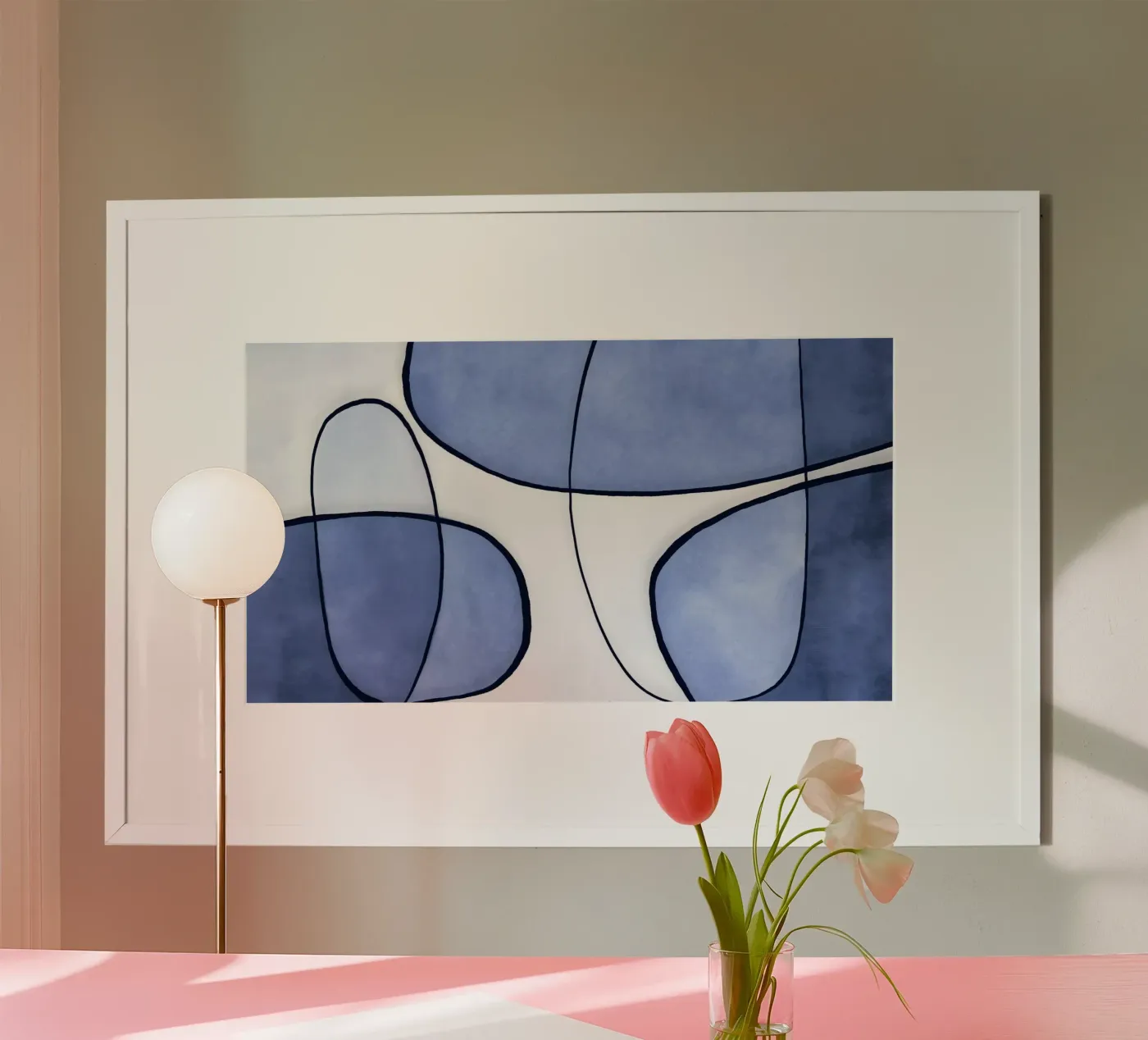 Abstract Blue poster by Andrea Haase Contemporary Timeless