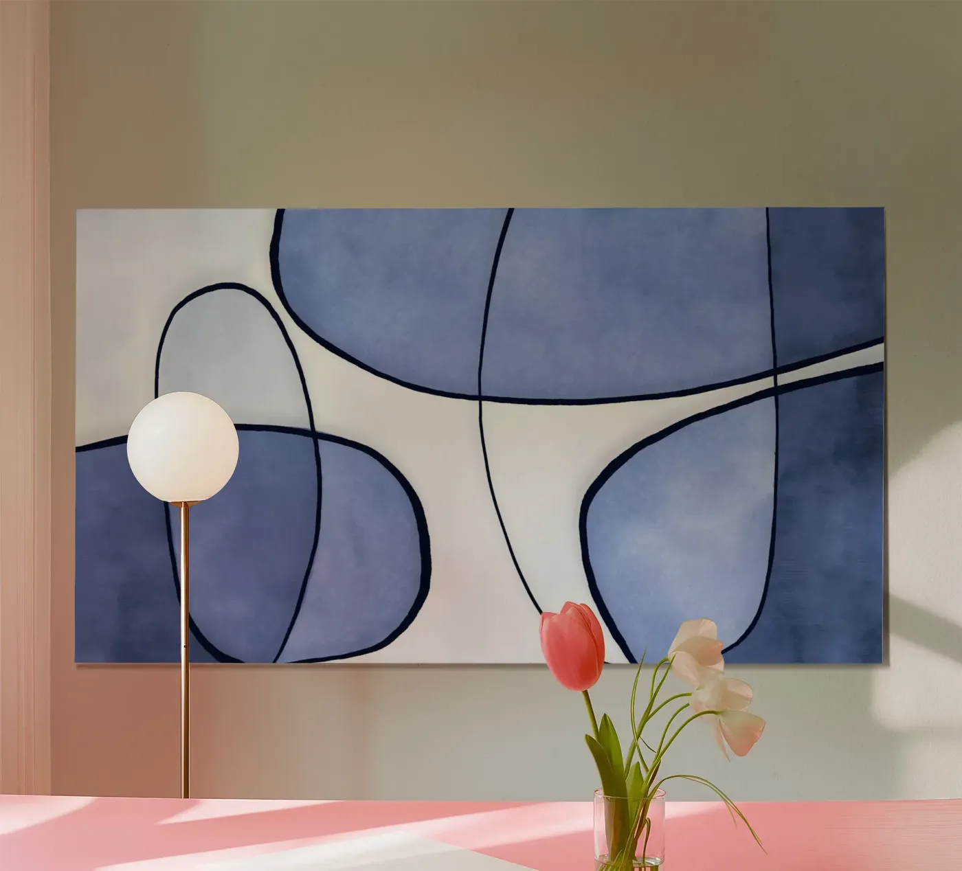 Abstract Blue poster by Andrea Haase Contemporary Timeless