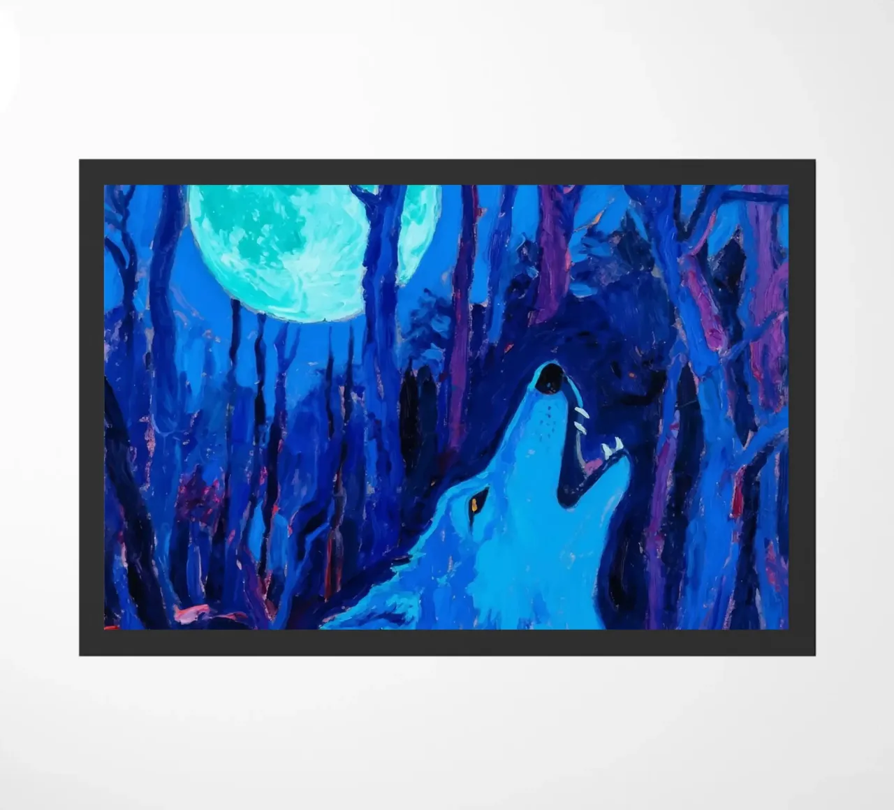 Howling Wolf doormat by Slash Shop