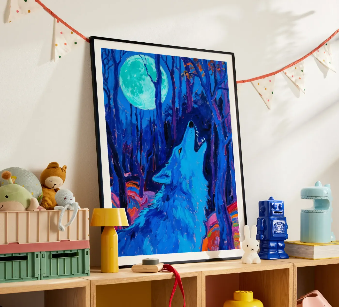 Heulender Wolf Poster von Slash Shop