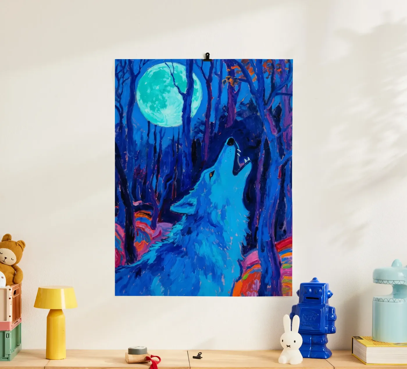 Heulender Wolf Poster von Slash Shop