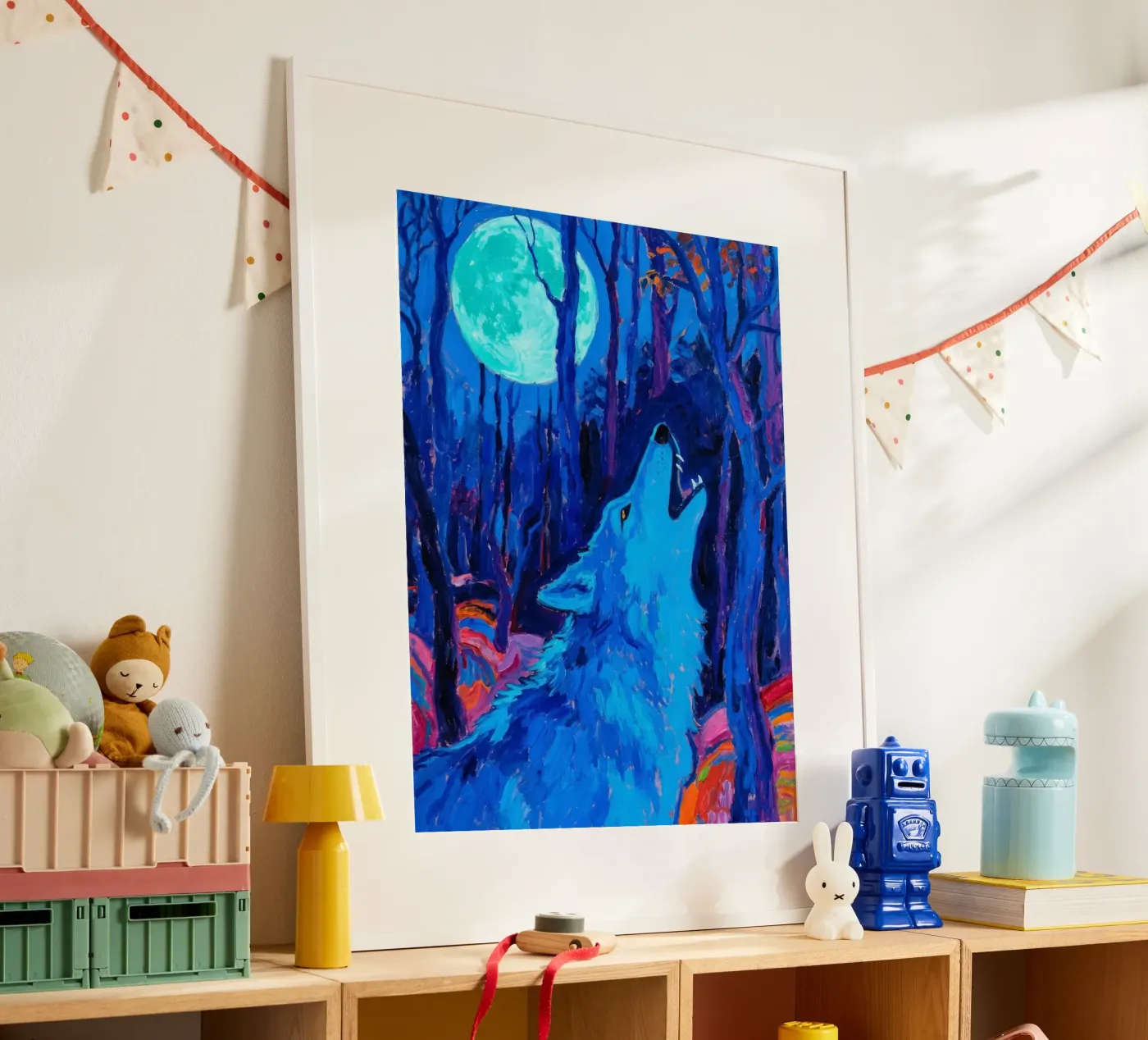 Heulender Wolf Poster von Slash Shop
