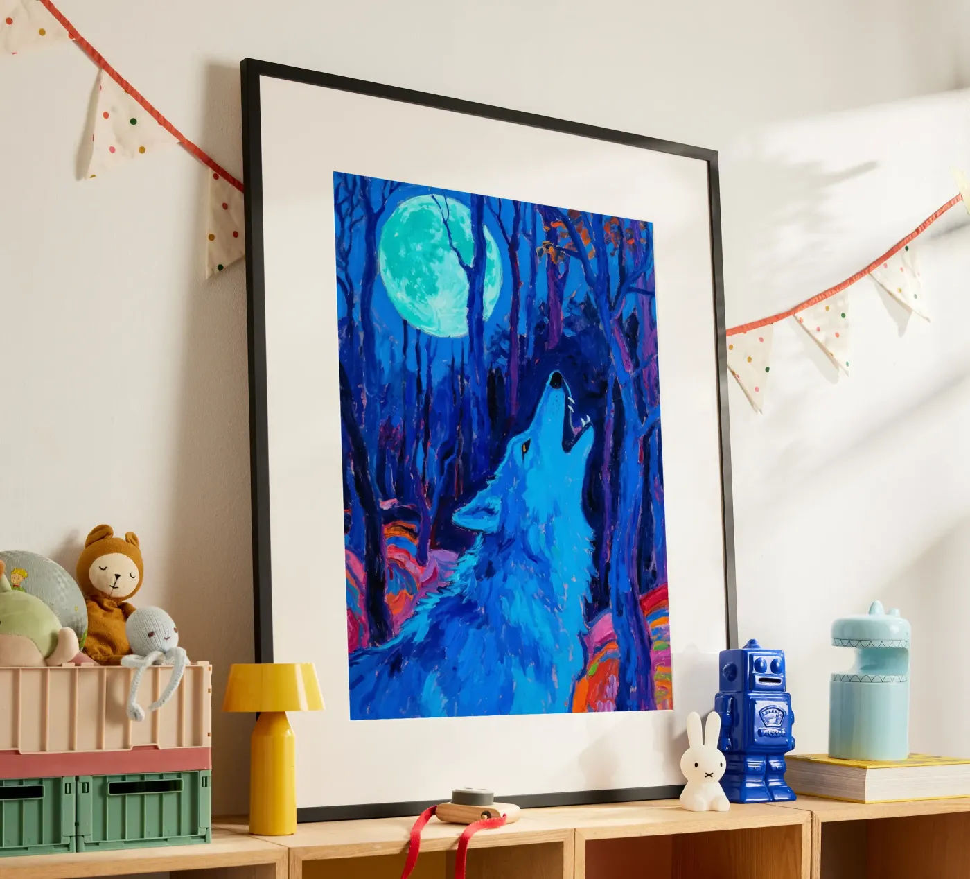 Heulender Wolf Poster von Slash Shop