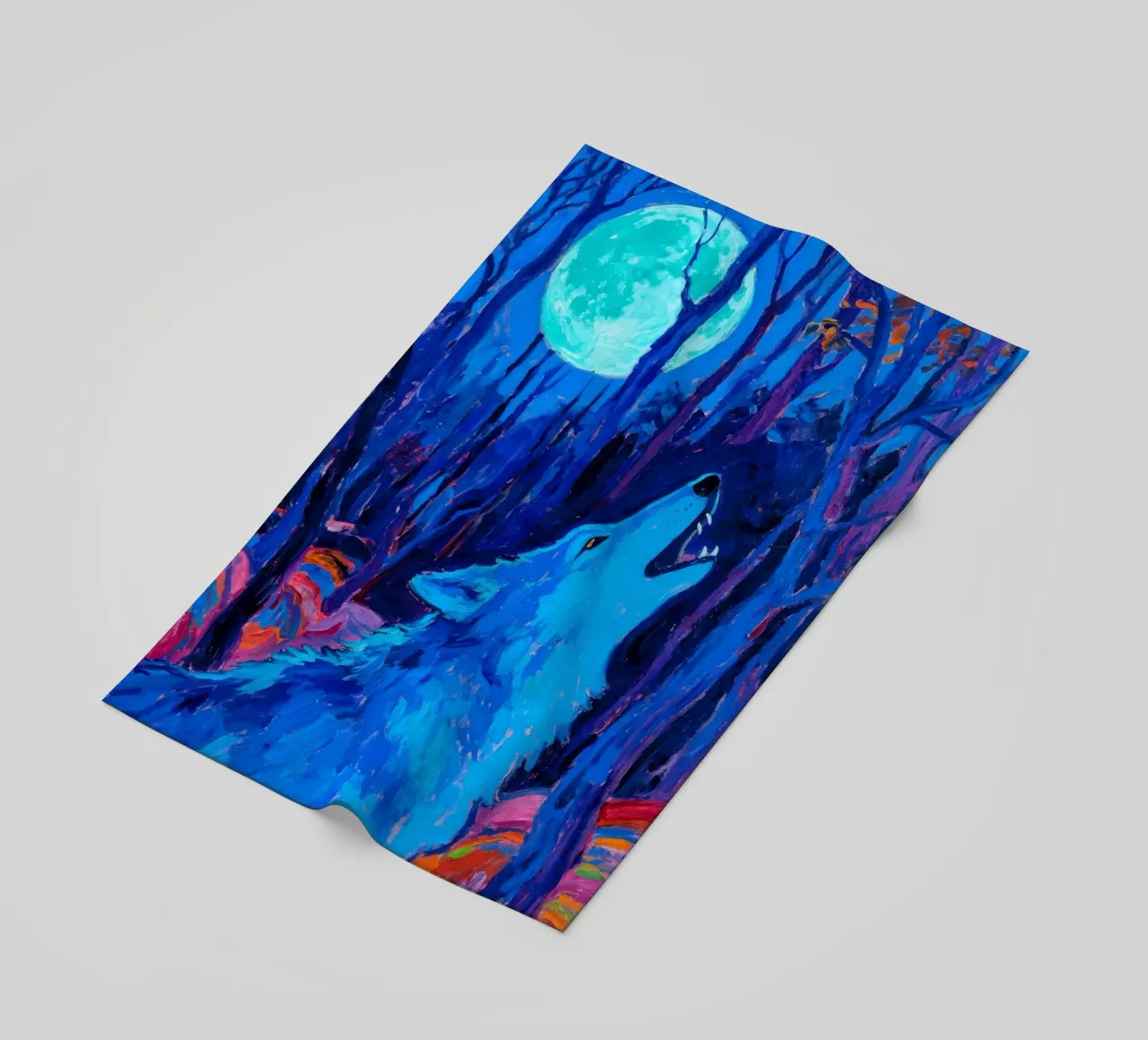 Lupo urlante telo mare da Slash Shop