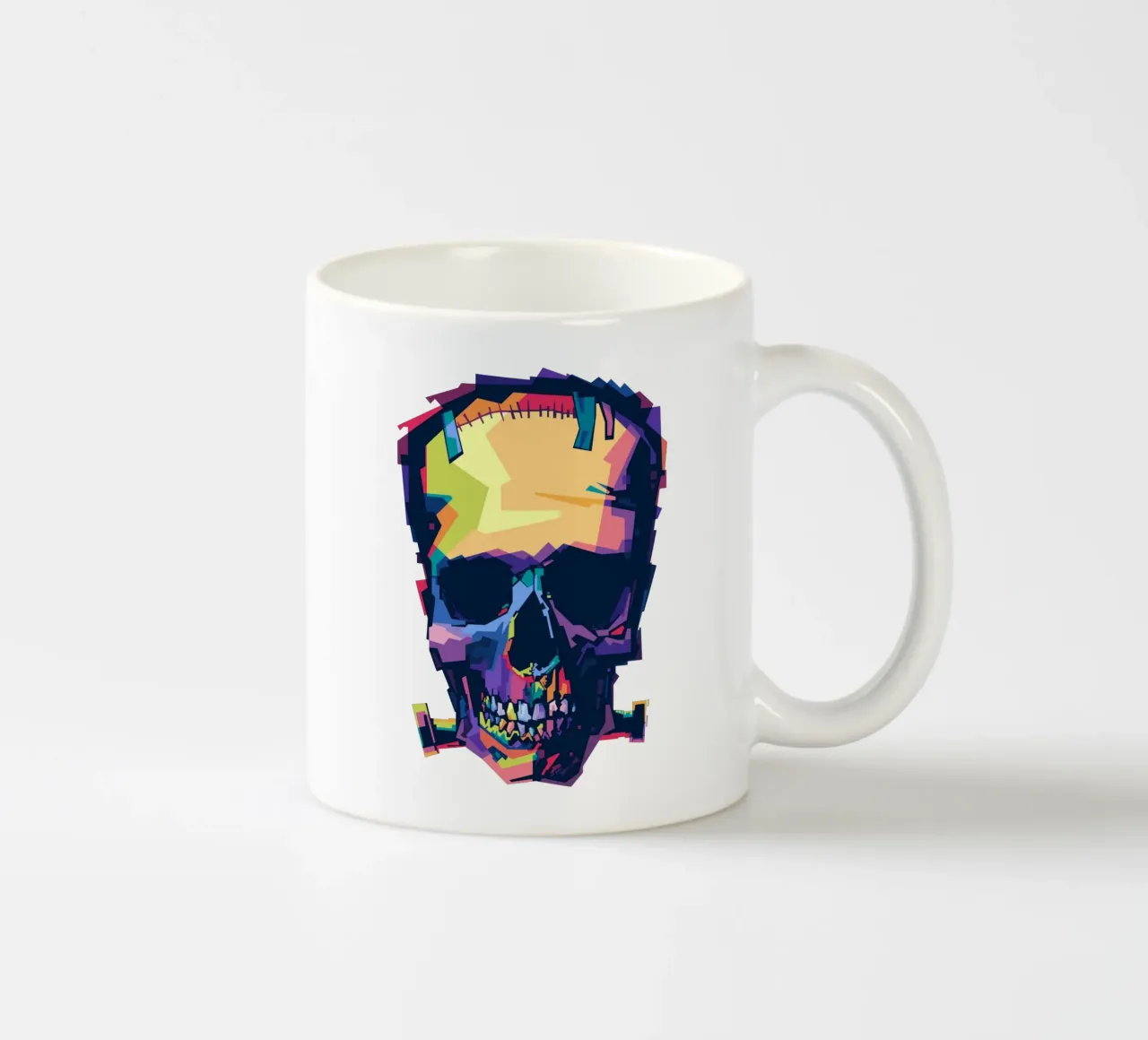 Teschio di Frankenstein Pop Art tazza in ceramica da Alkahfsmart