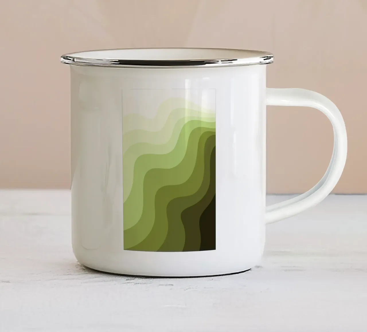 Gradiente Verde Natura tazza in smalto da Studio Fun Boy