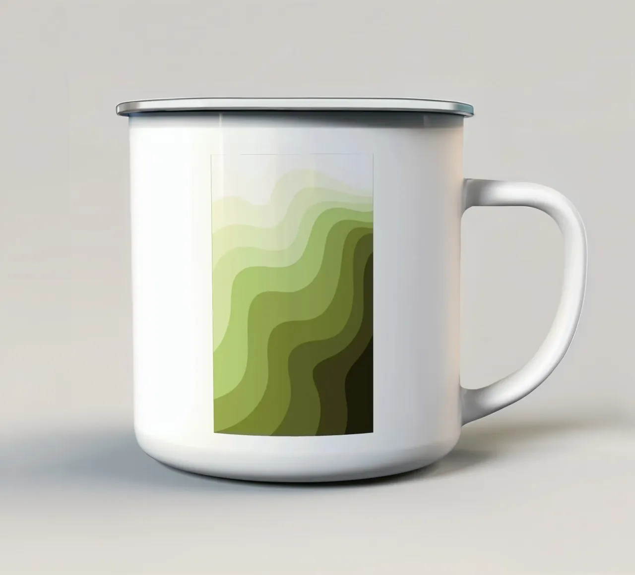 Gradiente Verde Natura tazza in smalto da Studio Fun Boy