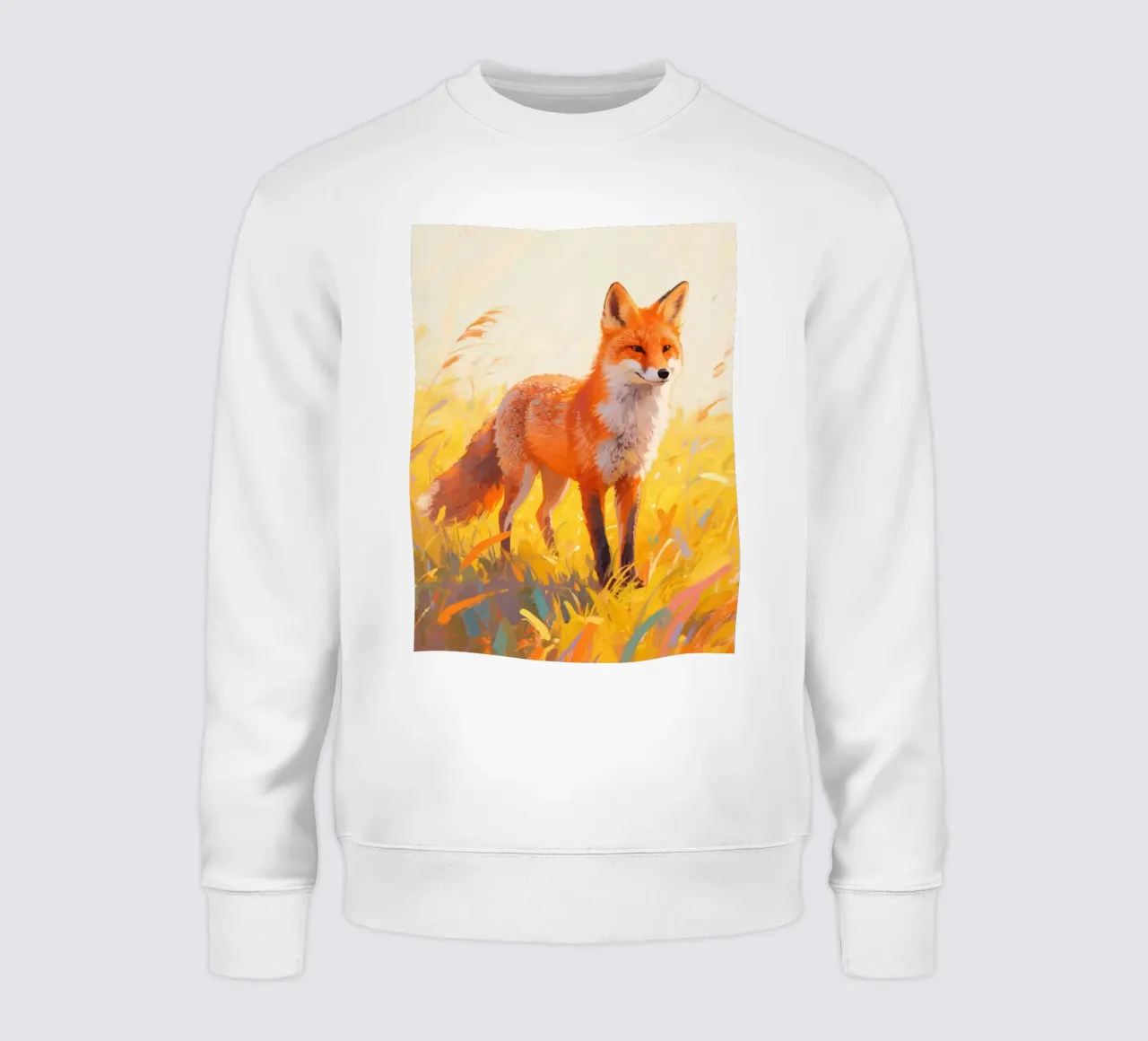 Volpe in piedi nel prato felpa da Slash Shop