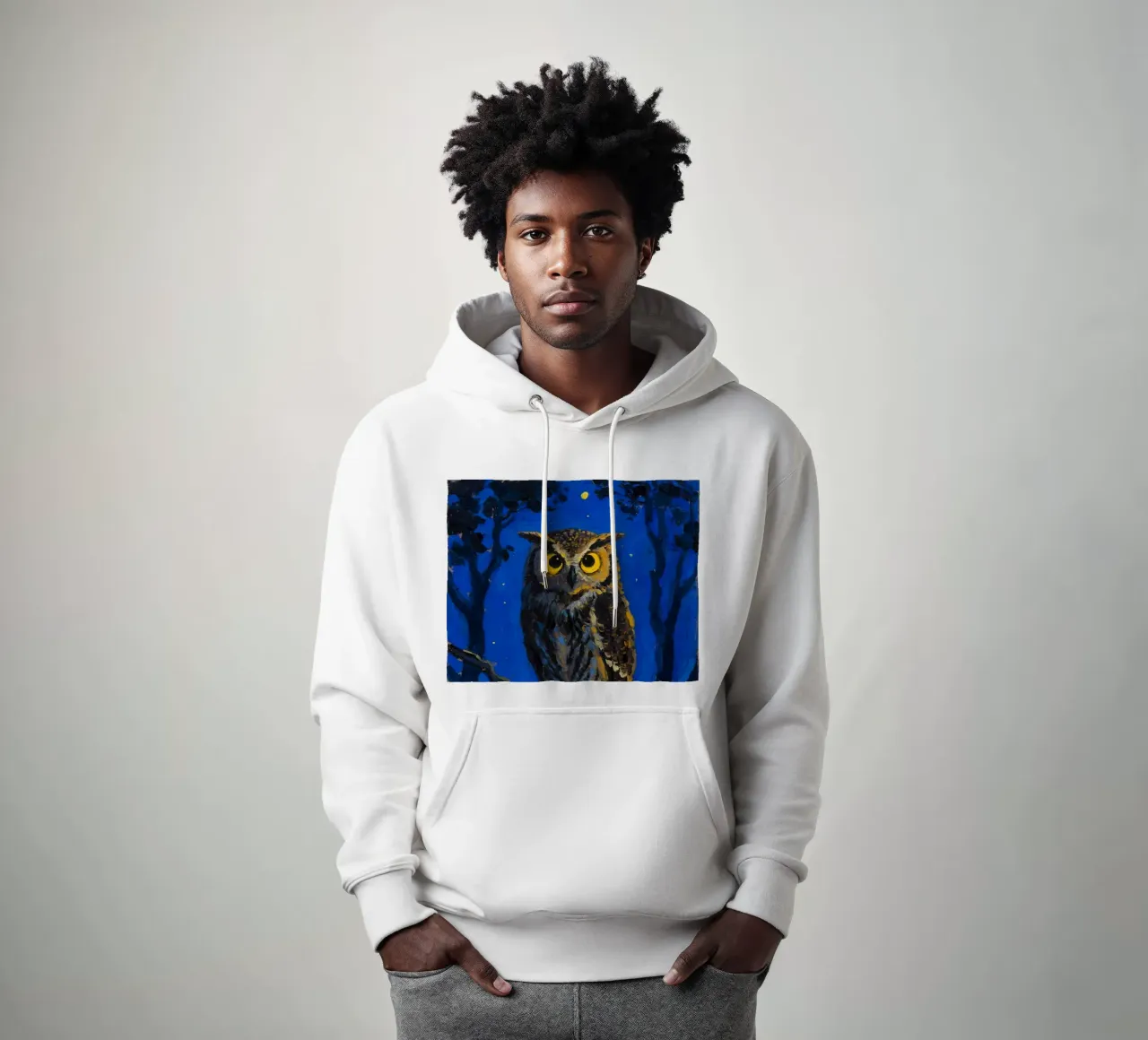 Gufo di notte felpa con cappuccio da Slash Shop