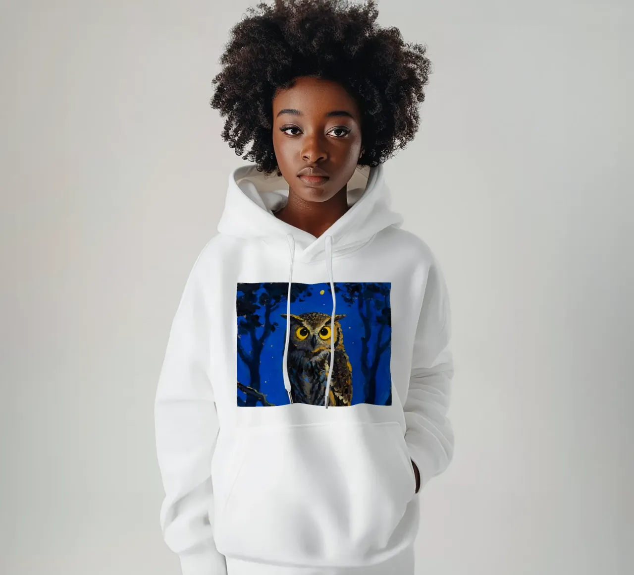 Gufo di notte felpa con cappuccio da Slash Shop