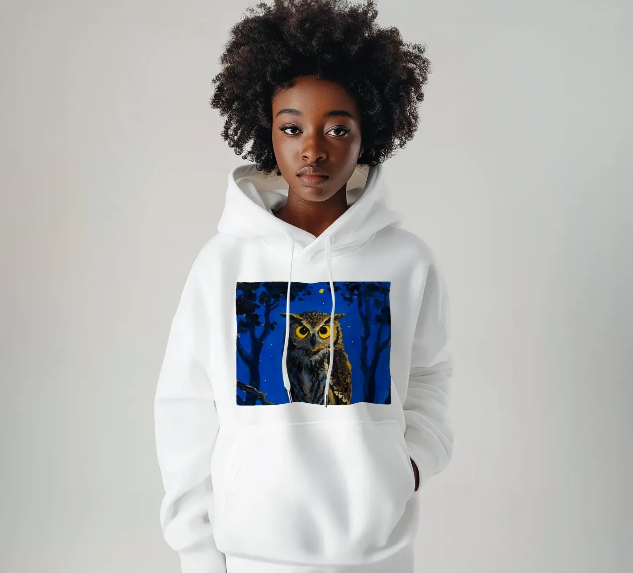 Gufo di notte felpa con cappuccio da Slash Shop