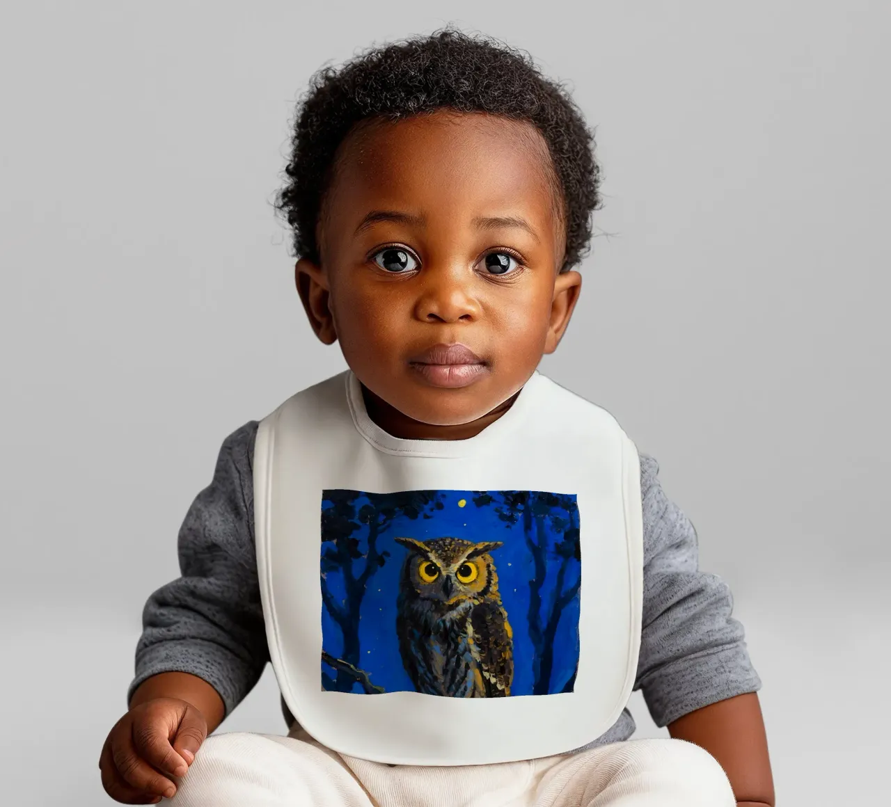 Gufo di notte bavaglino da Slash Shop