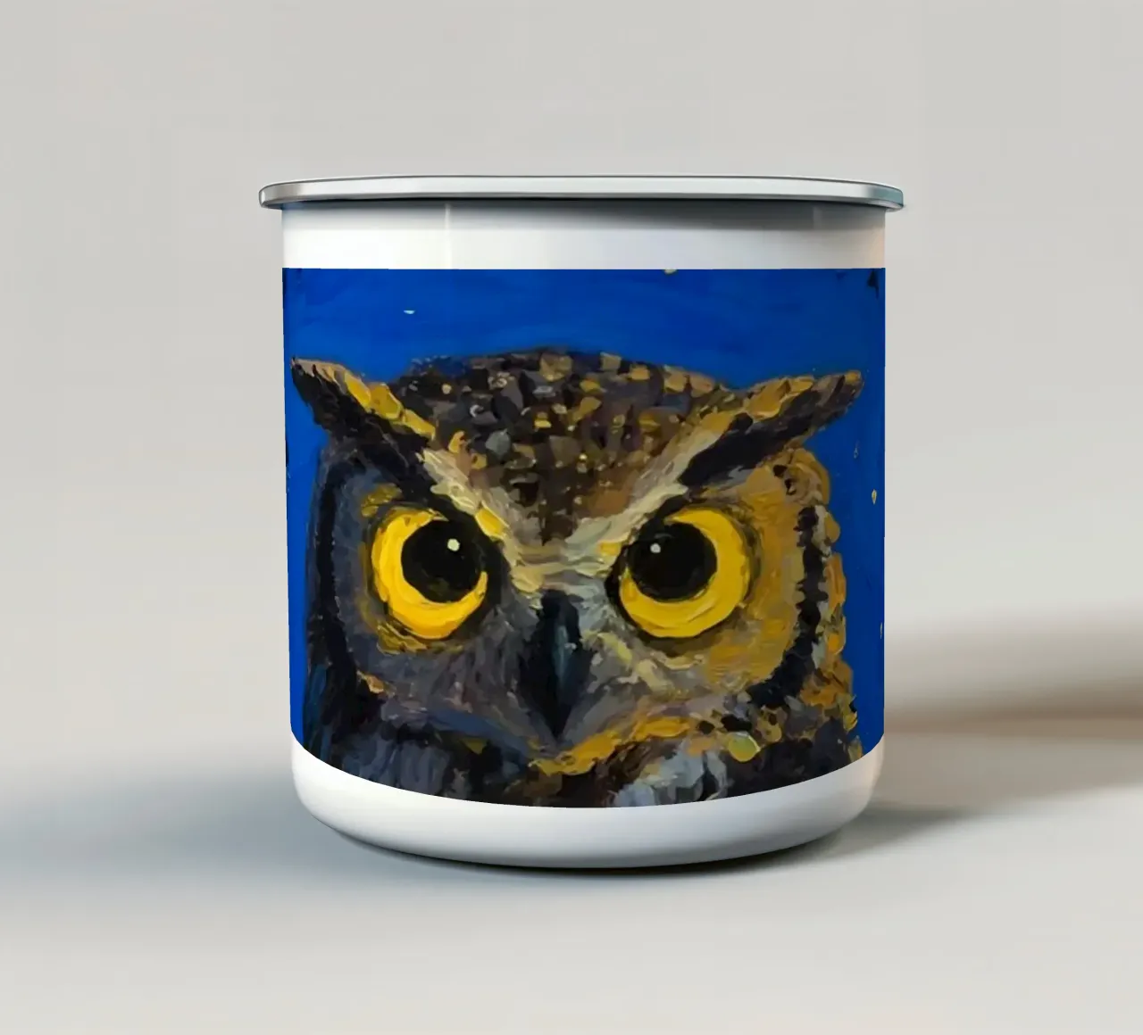 Gufo di notte tazza in smalto da Slash Shop