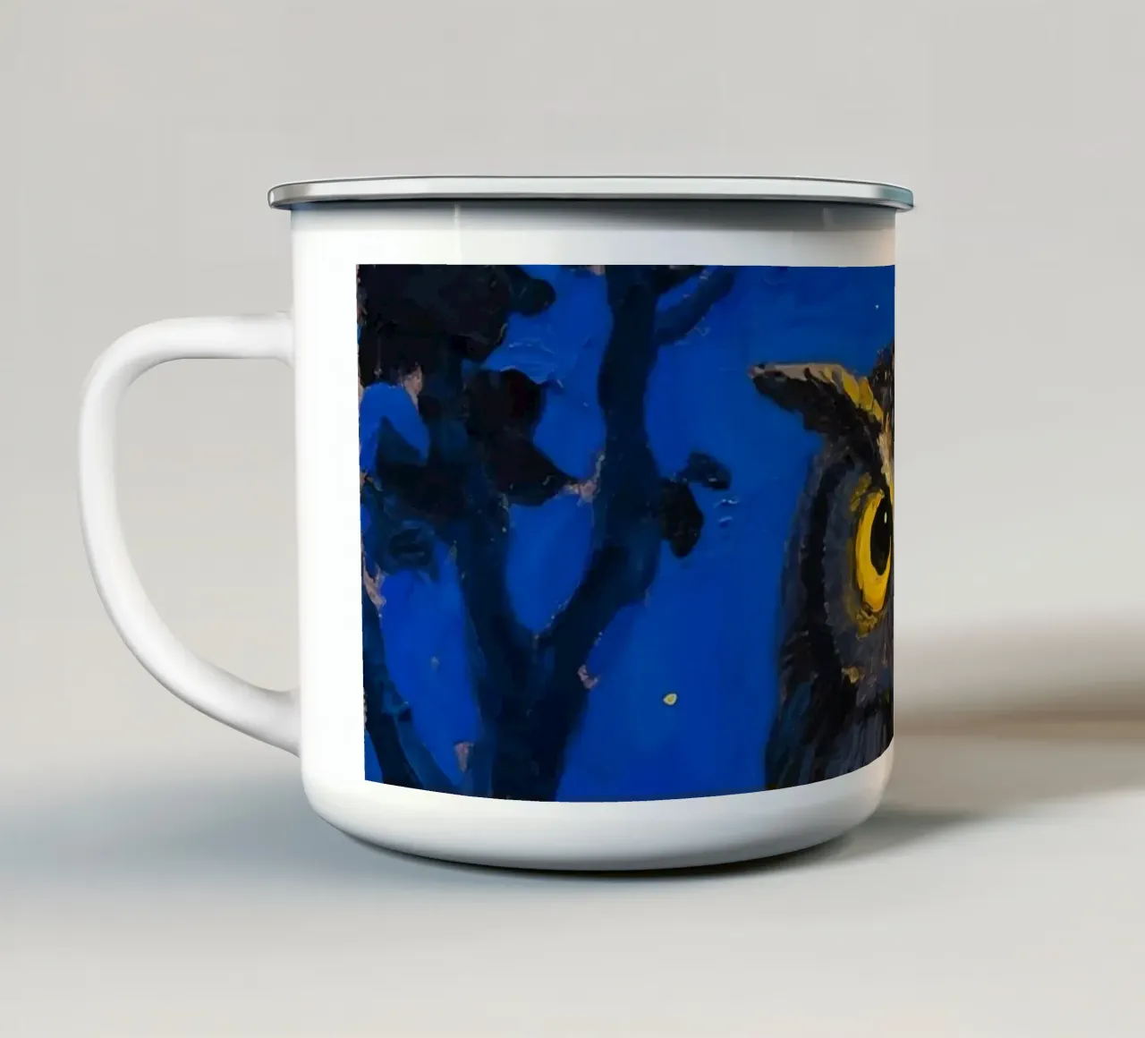 Gufo di notte tazza in smalto da Slash Shop