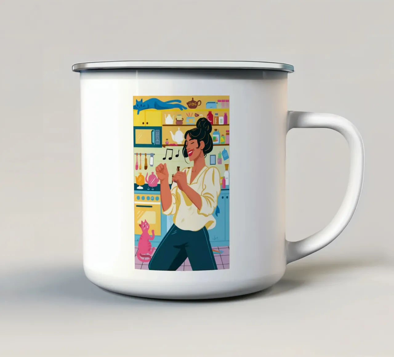 Momento musicale gioioso tazza in smalto da Sun Riser