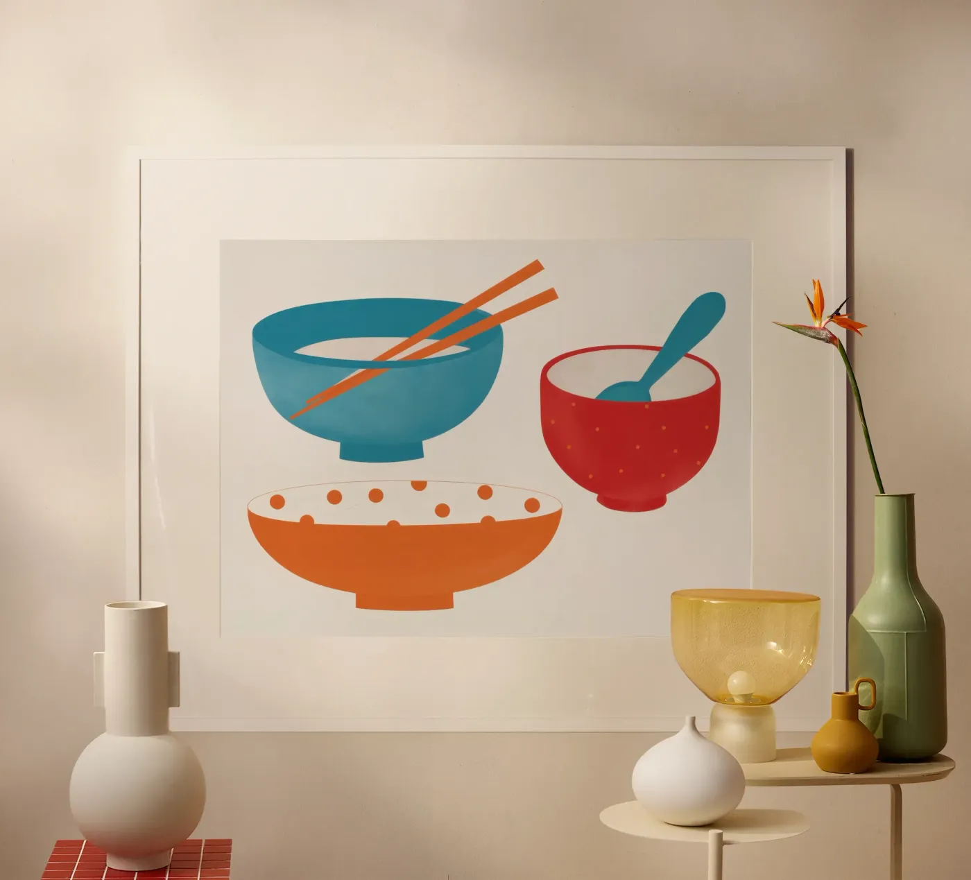 Ciotole di riso minimaliste poster da Sun Riser