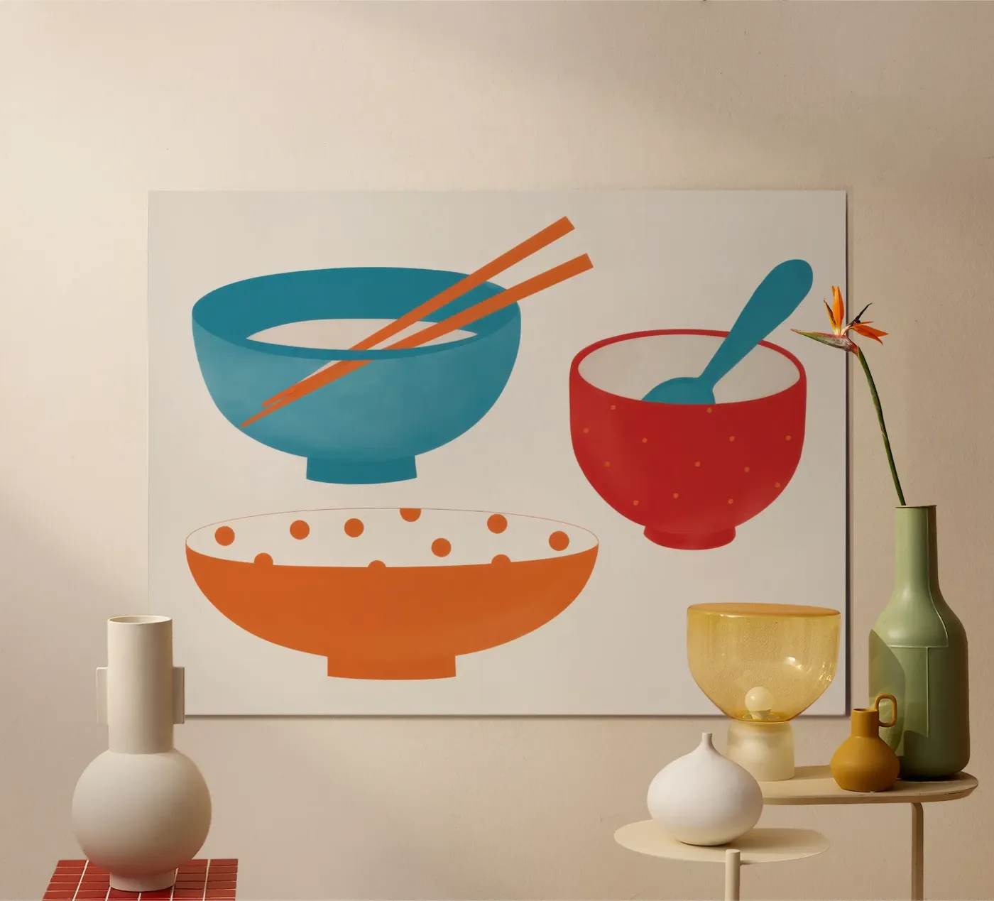 Ciotole di riso minimaliste poster da Sun Riser