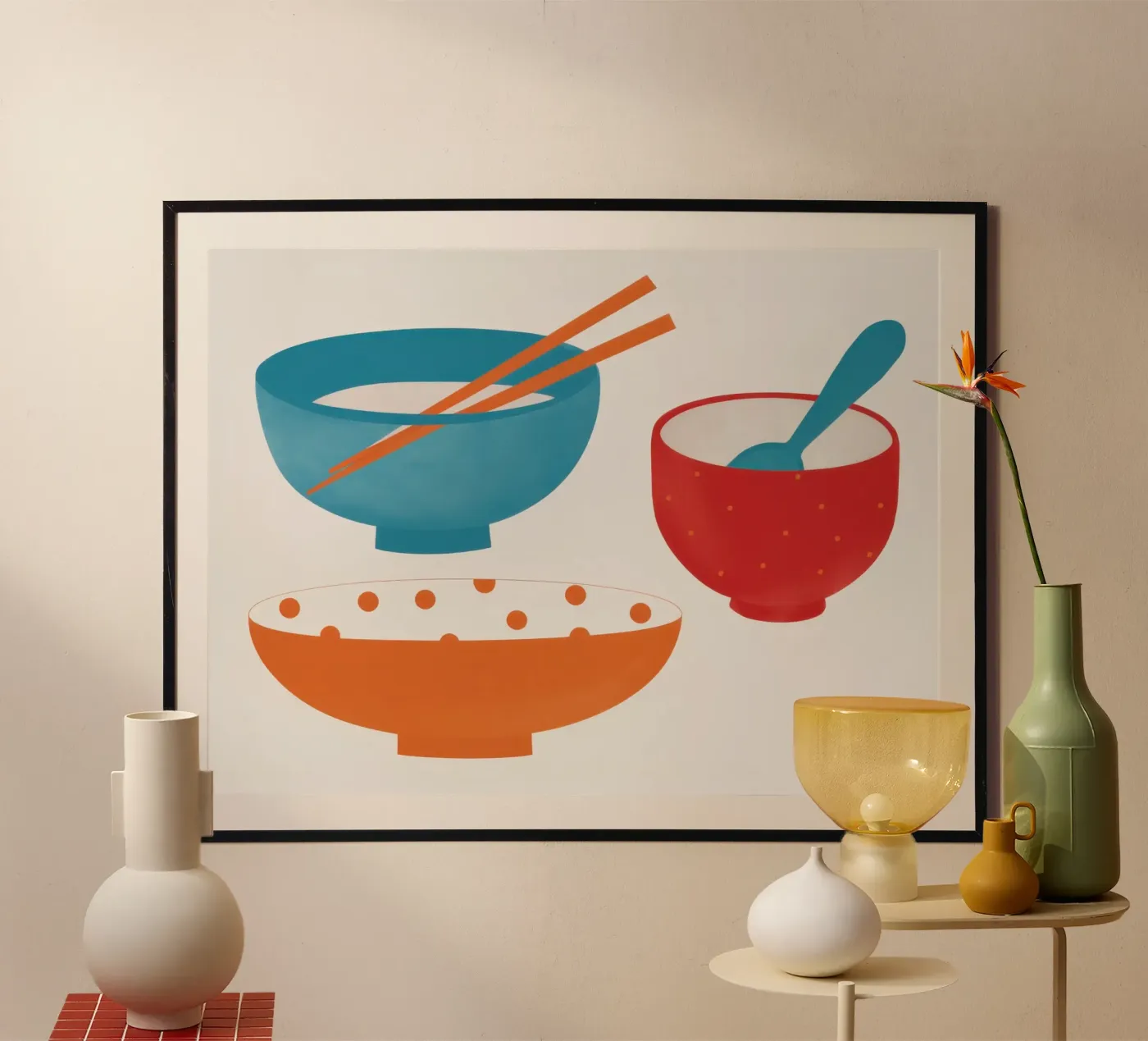 Ciotole di riso minimaliste poster da Sun Riser