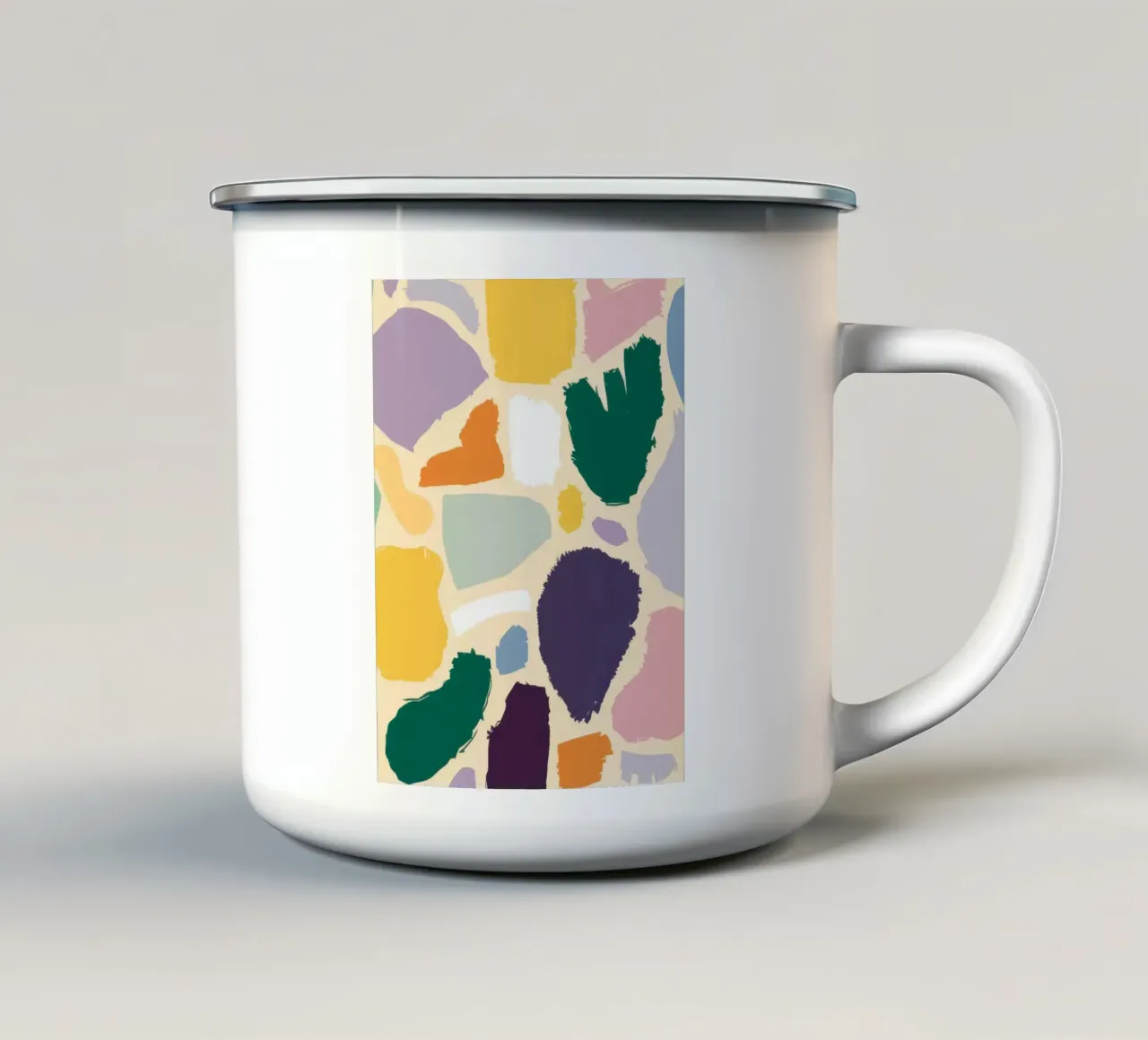Terrazzo Shape Collage tazza in smalto da Sun Riser
