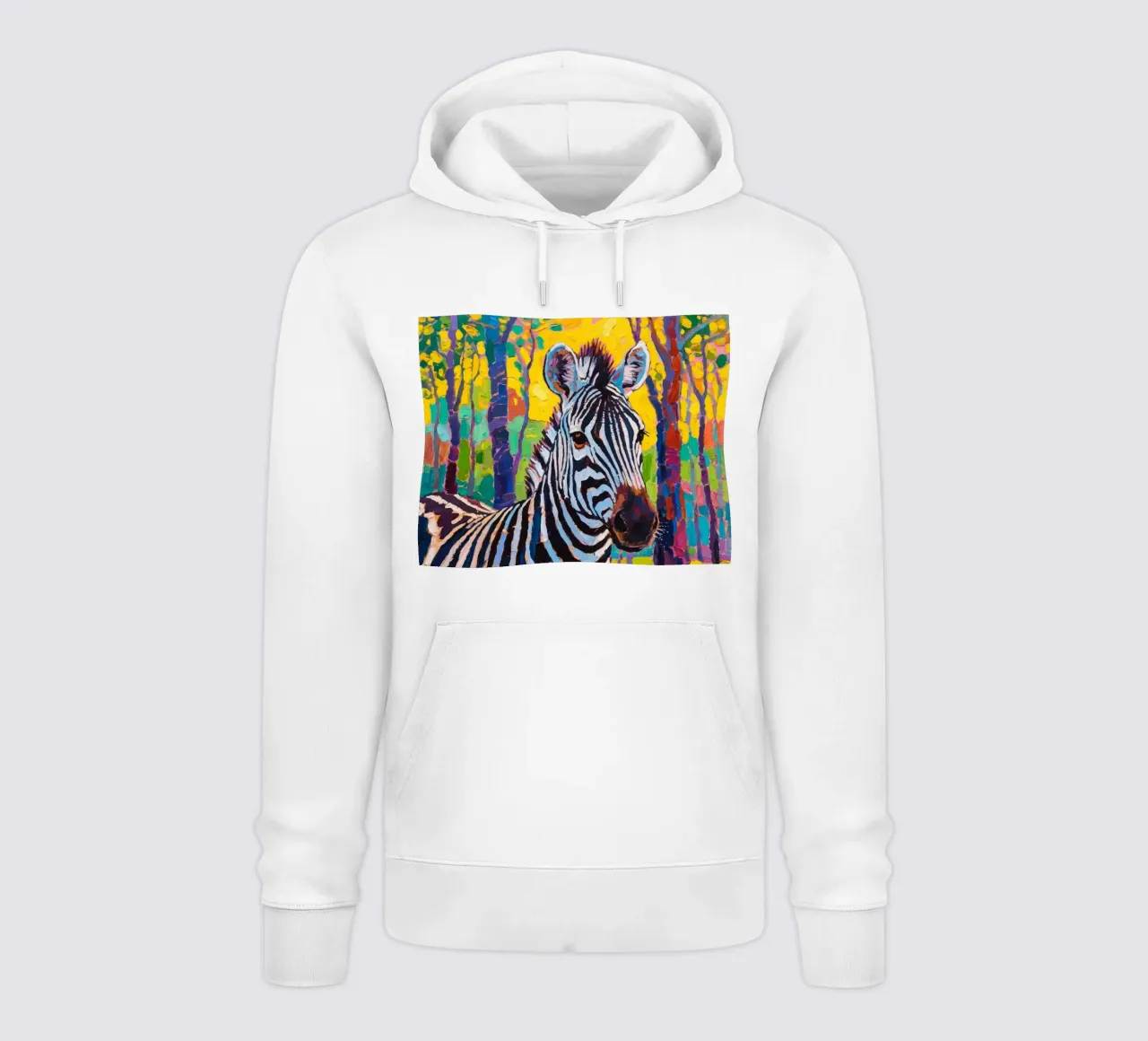 zebra nella foresta felpa con cappuccio da Slash Shop