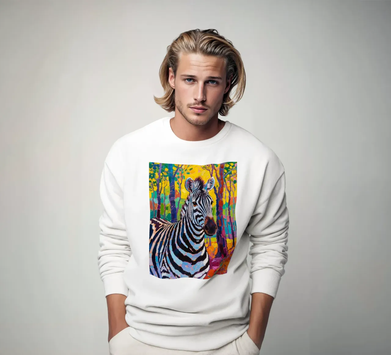 zebra nella foresta felpa da Slash Shop